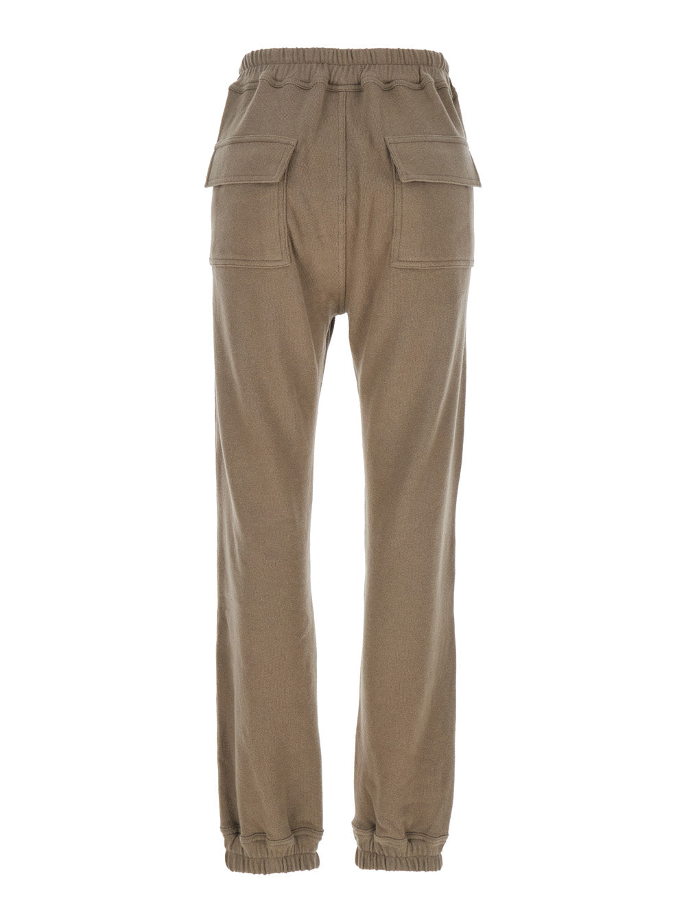 Rick Owens X Moncler Women Beige Joggers With Elastic Drawstring Waist And Logo Patch On The Front In Cotton Woman RICK OWENS X MONCLER