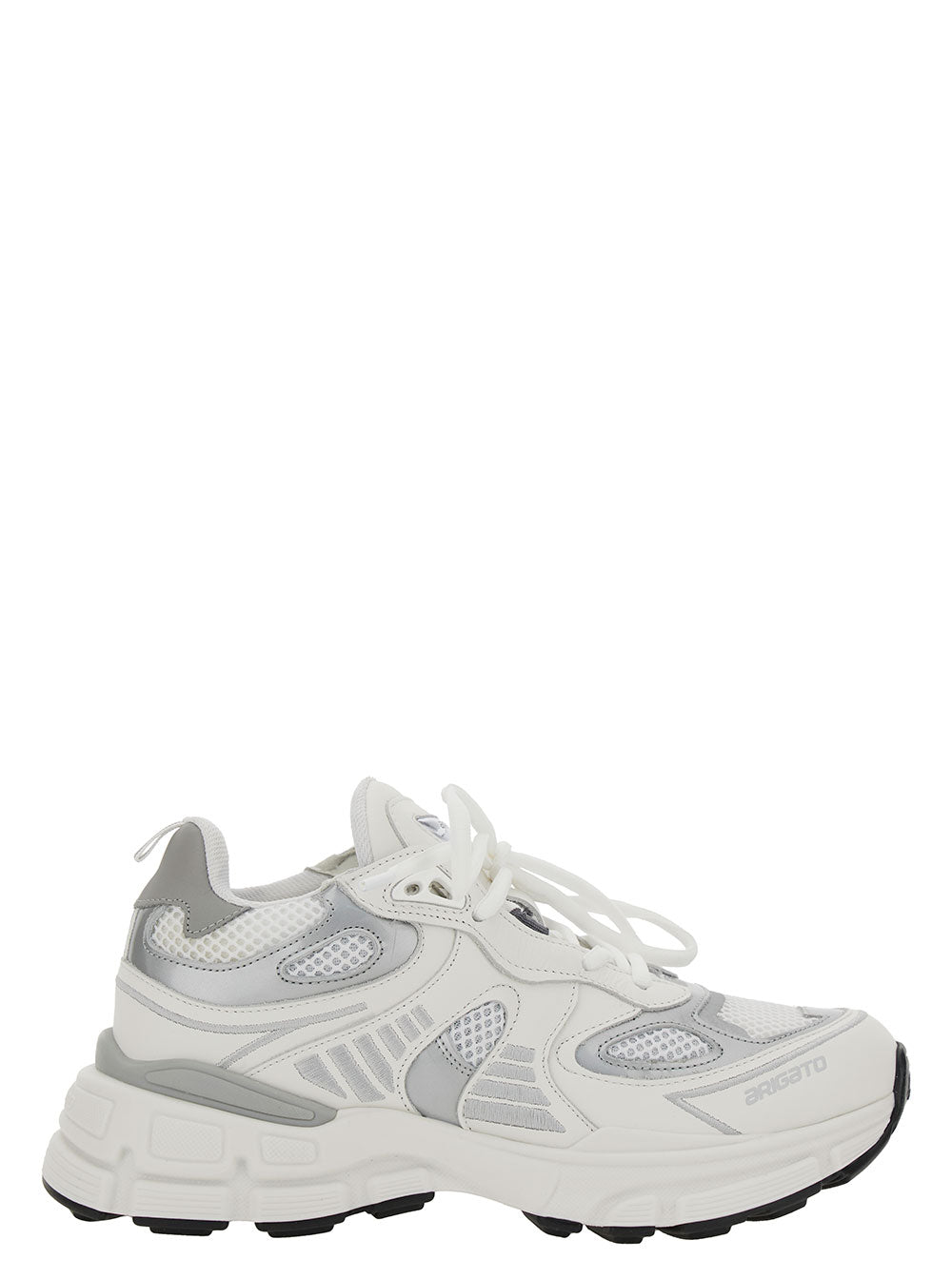Axel Arigato Women 'Marathon Ghost Runner' White Low Top Sneakers With Reflectivce Details In Leather Blend Woman