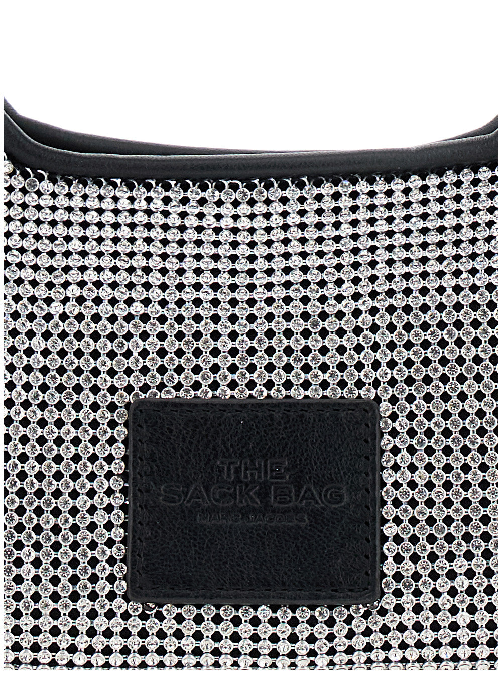 Marc Jacobs Women 'The Mini Sack' Metallic Handbag With Logo Patch On The Rear And All-Over Crystal Embellishments In Tech Fabric Woman