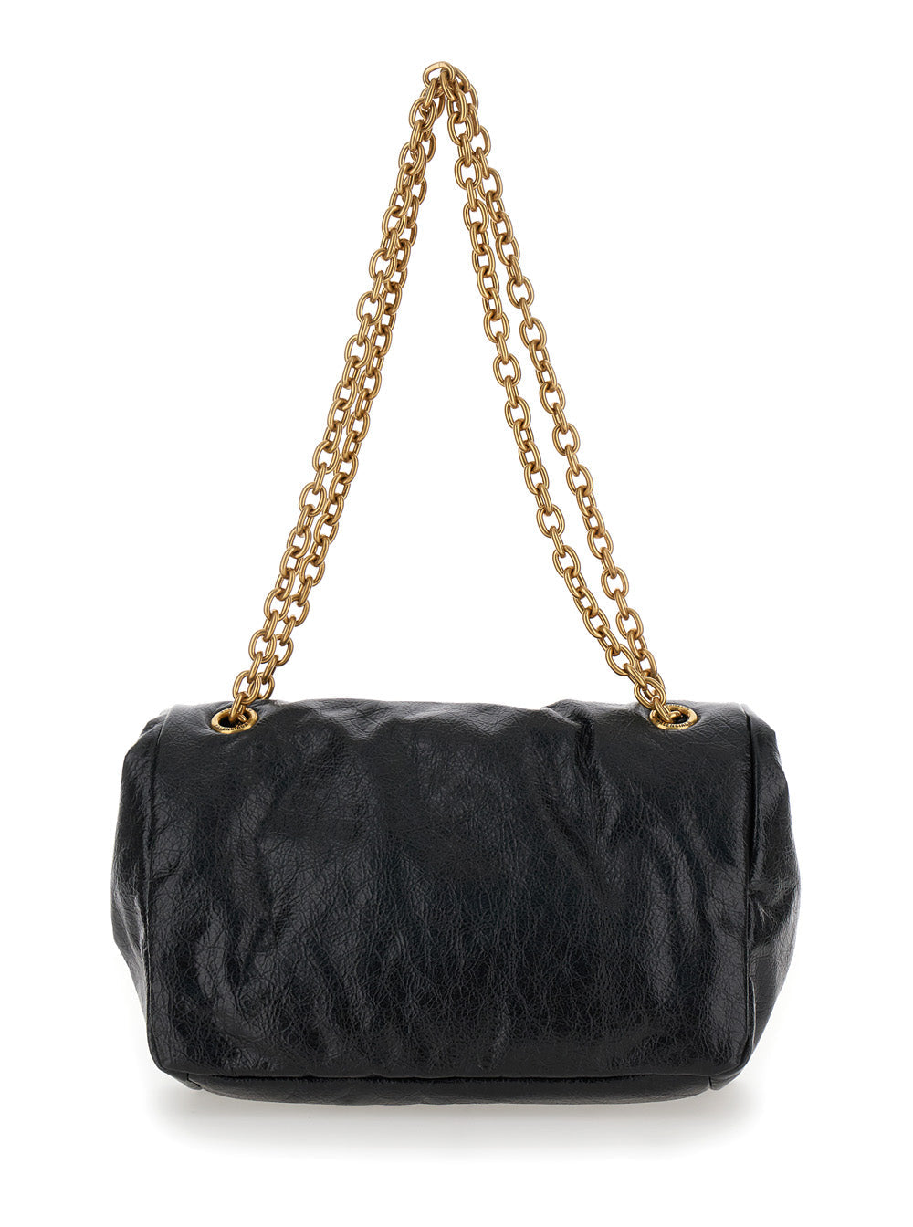 Balenciaga Women 'Monaco Chain' Black Shoulder Bag In Leather Woman BALENCIAGA