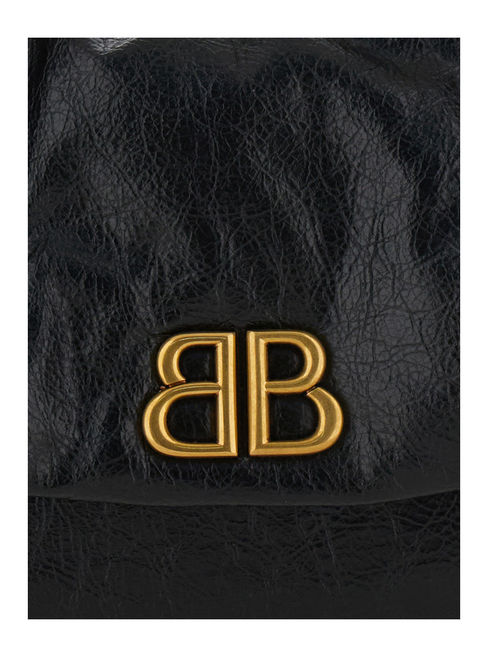 Balenciaga Women 'Monaco Chain' Black Shoulder Bag In Leather Woman BALENCIAGA