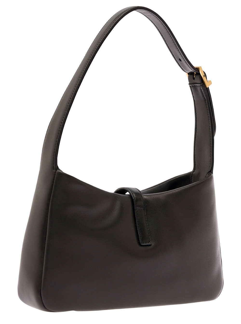 Saint Laurent Women 'Le 5 À 7 Padded' Black Shoulder Bag With Logo Detail In Padded Leather Woman SAINT LAURENT
