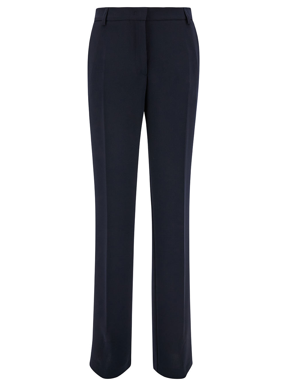 Leplain Women Blue Straight Pants With Concealed Closure In Candy Woman LEPLAIN