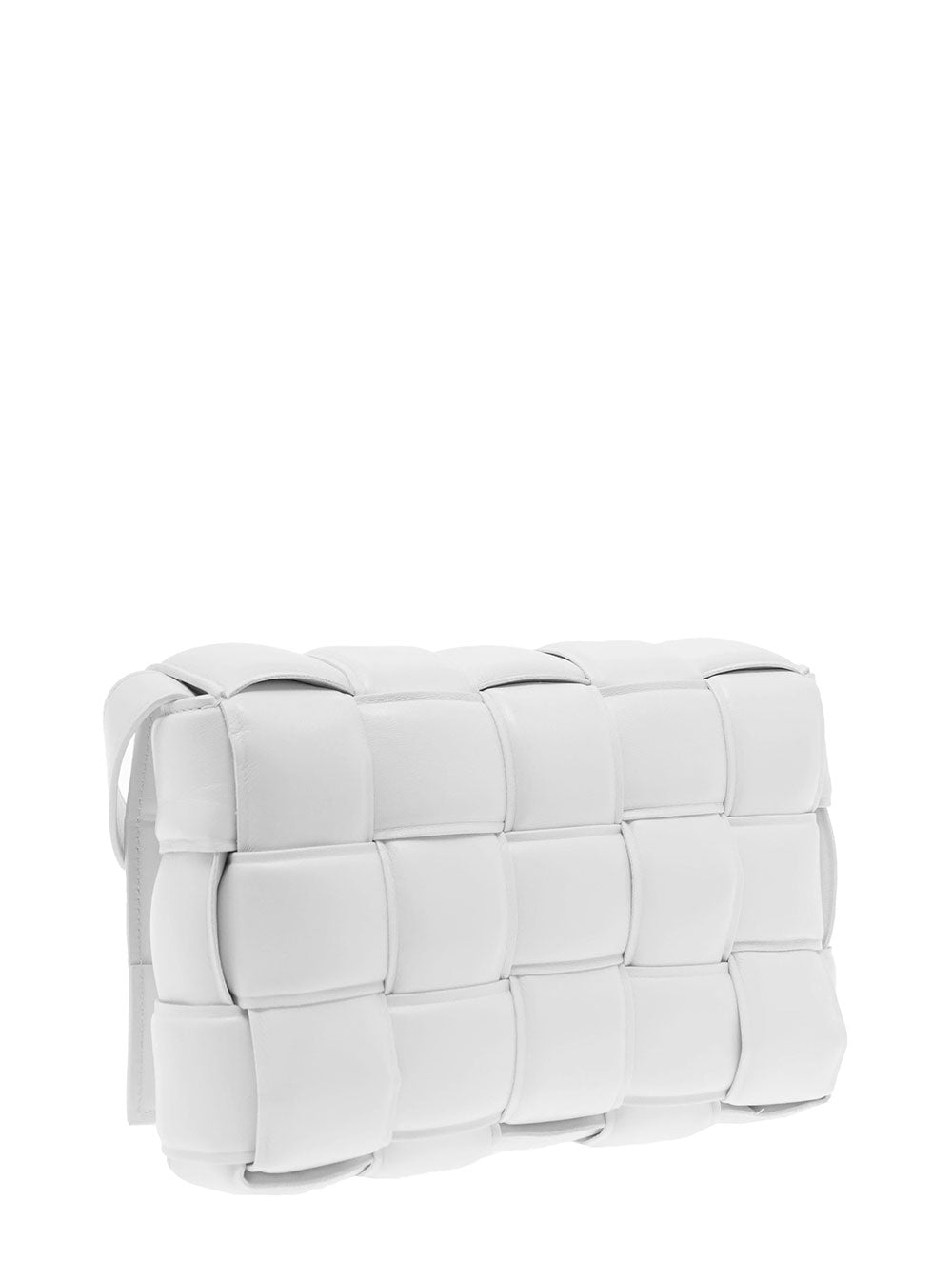 Bottega Veneta Women Bottega Veneta Woman Padded Cassette White Leather Crossbody Bag BOTTEGA VENETA