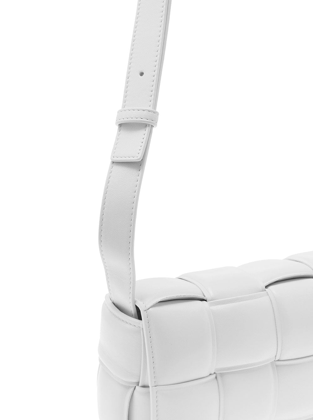 Bottega Veneta Women Bottega Veneta Woman Padded Cassette White Leather Crossbody Bag BOTTEGA VENETA
