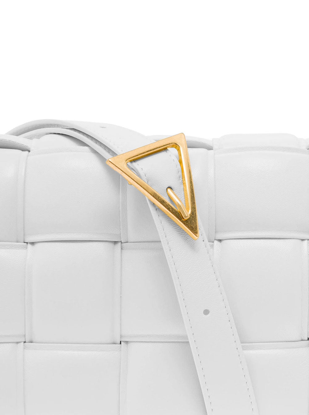 Bottega Veneta Women Bottega Veneta Woman Padded Cassette White Leather Crossbody Bag BOTTEGA VENETA