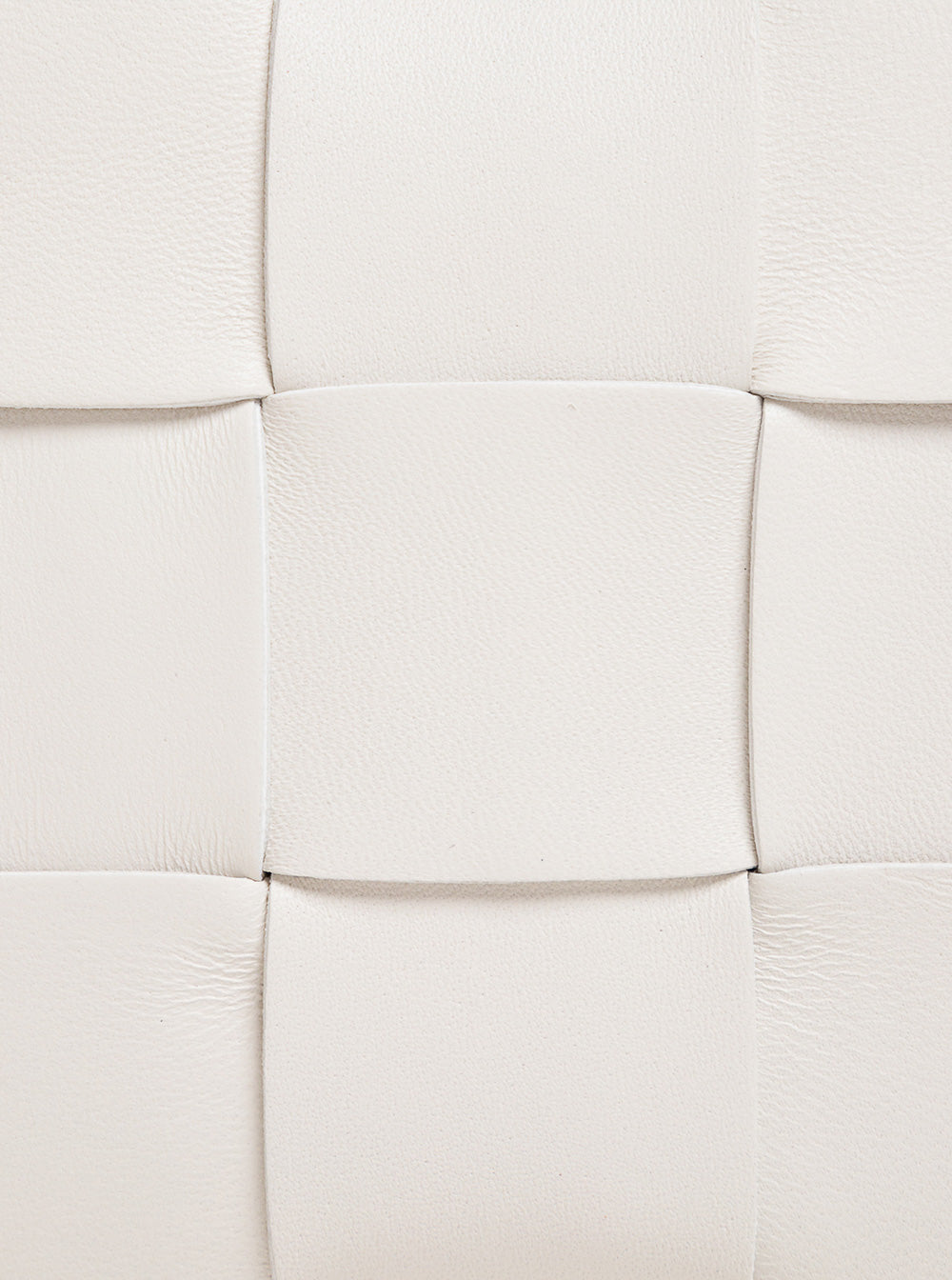 Bottega Veneta Women Cassette White Leather Crossbody Bag In Intreccio Nappa Leather BOTTEGA VENETA