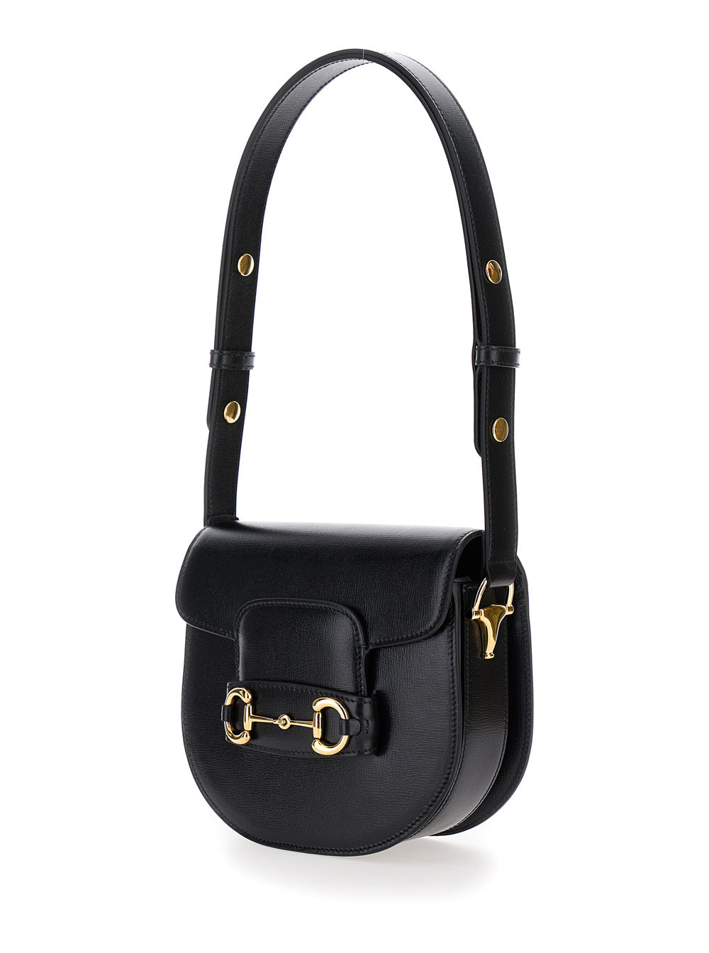 Gucci Women 'Gucci Horsebit 1955' Mini Black Shoulder Bag With Horsebit Detail In Leather Woman GUCCI