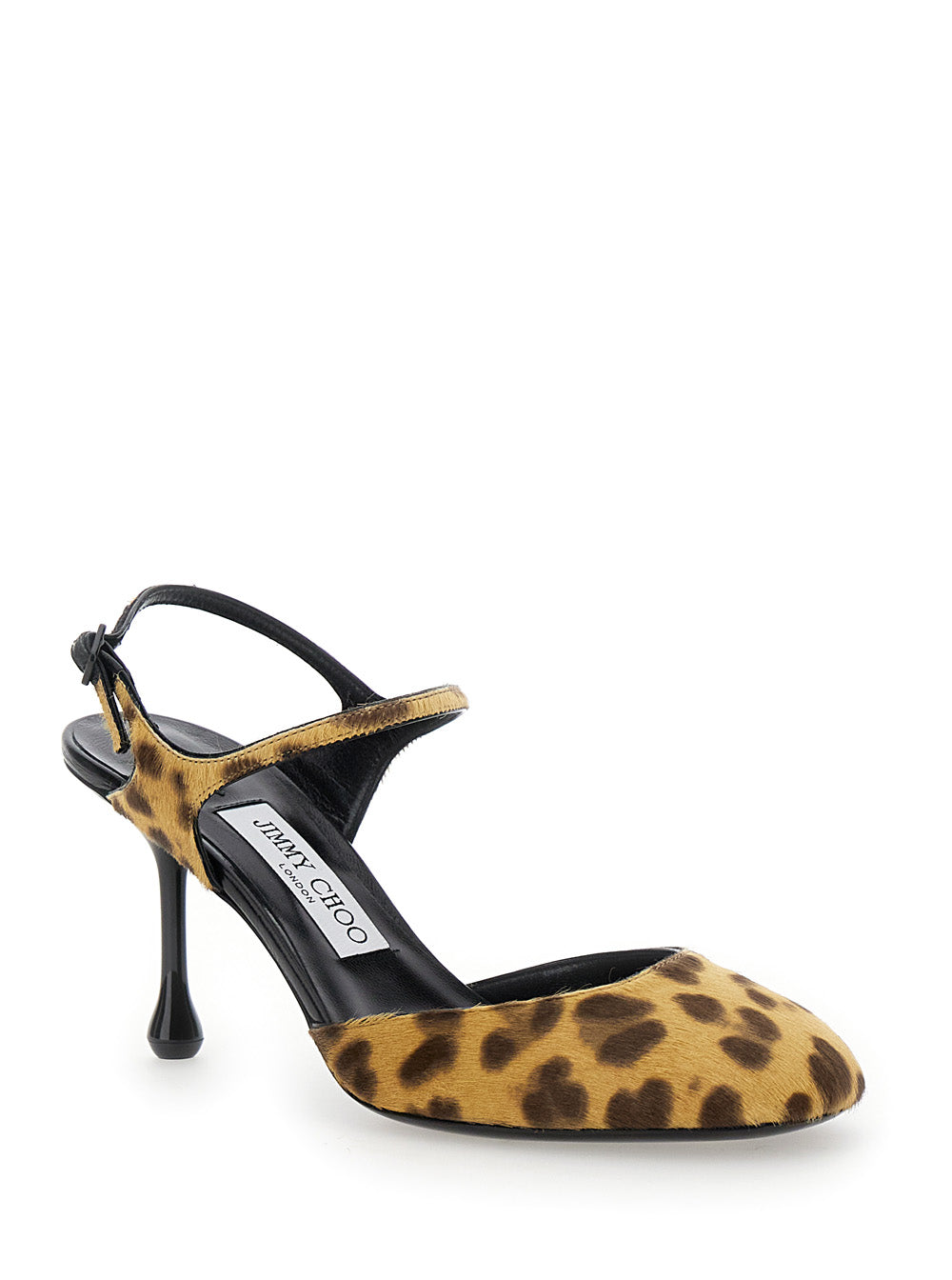 Jimmy Choo Women 'Pixie' Brown Pumps With High Sculpted Heel And All-Over Leopard Print In Tech Fabric Woman JIMMY CHOO