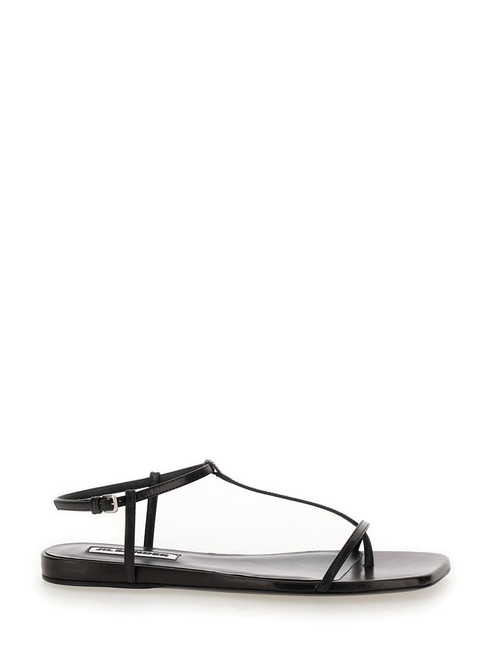 Jil Sander Women Black Sandals With Ankle Buckle Closure In Leather Woman JIL SANDER