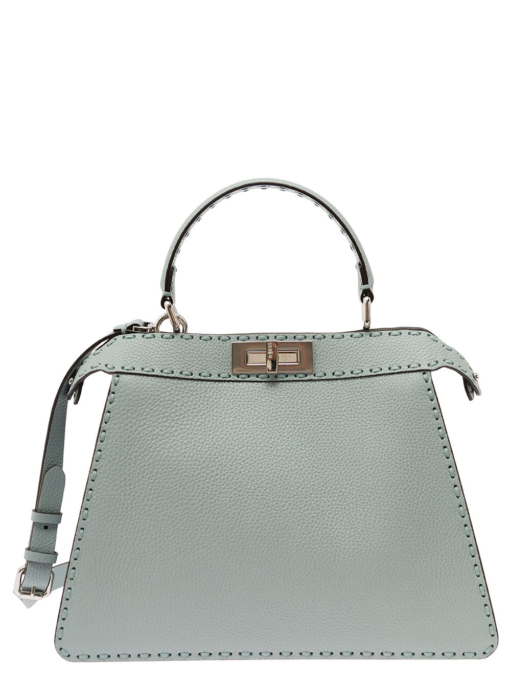 Fendi Women 'Peekaboo Iseeu Medium' Grey Handbag With 646 Hand-Sewn Topstitches Woman FENDI