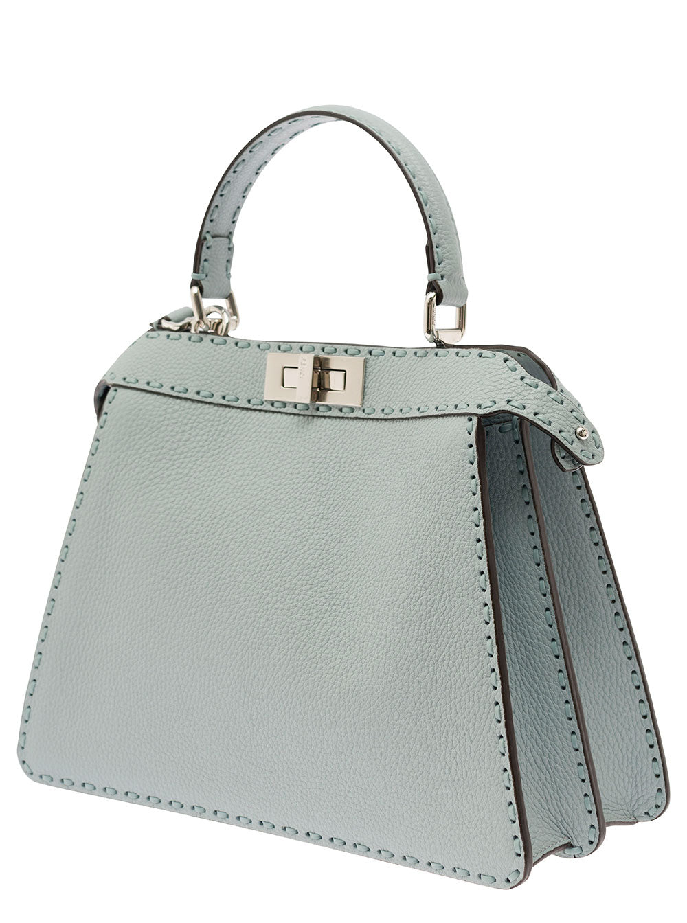 Fendi Women 'Peekaboo Iseeu Medium' Grey Handbag With 646 Hand-Sewn Topstitches Woman FENDI