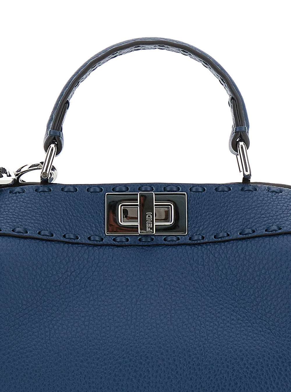 Fendi Women 'Peekaboo Iseeu Small' Blue Handbag With Shoulder Strap In Leather Woman FENDI