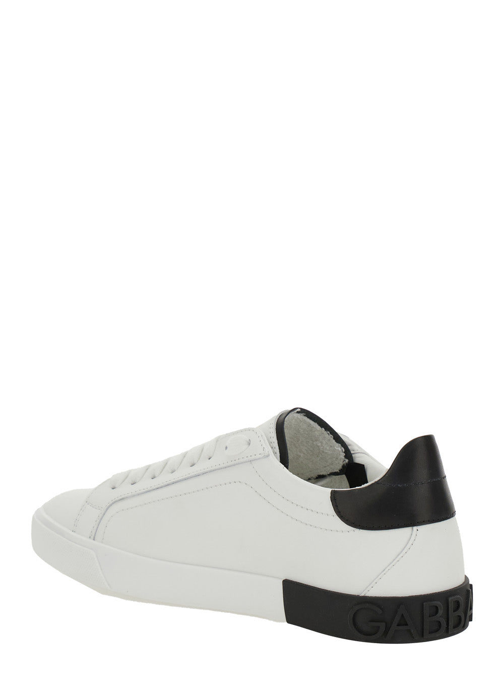 Dolce & Gabbana Women White Low Top Sneaker With Animal-Motif Logo In Leather Woman DOLCE & GABBANA