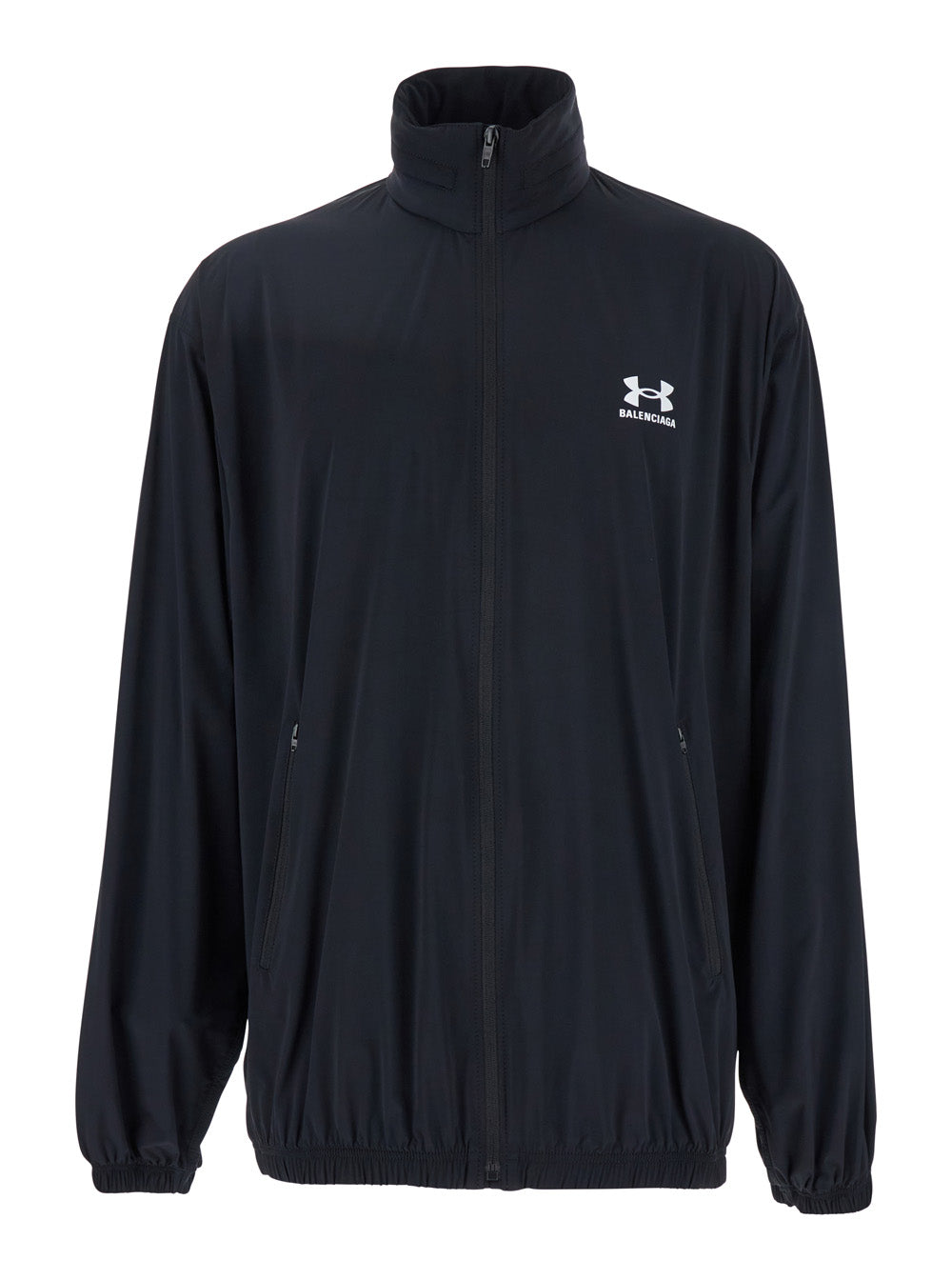 Balenciaga Men Black Jacket With Under Armour® Maxi Logo On The Back In Tech Fabric Man BALENCIAGA