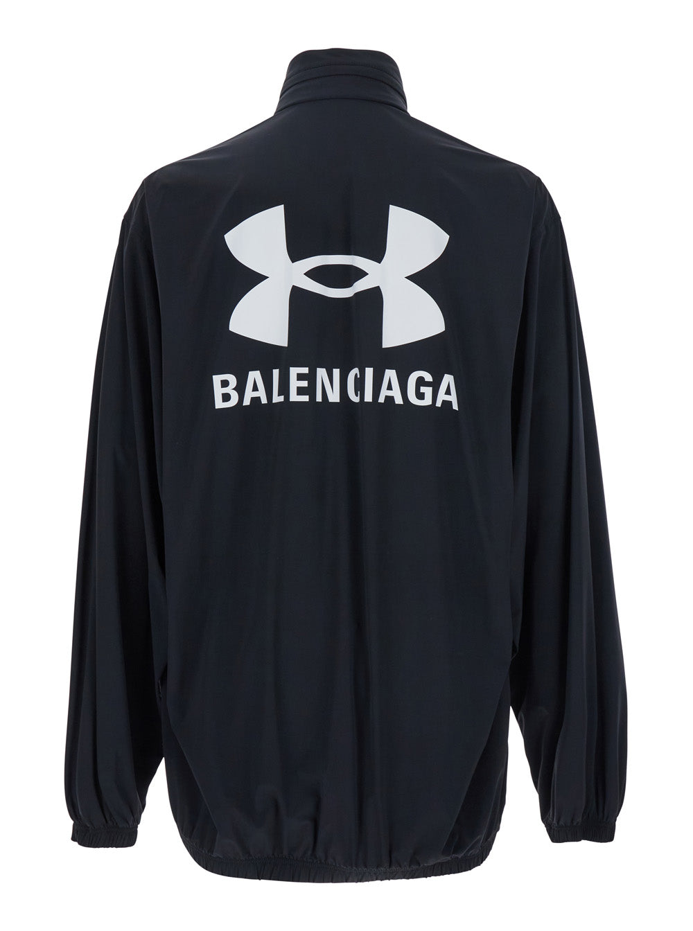 Balenciaga Men Black Jacket With Under Armour® Maxi Logo On The Back In Tech Fabric Man BALENCIAGA