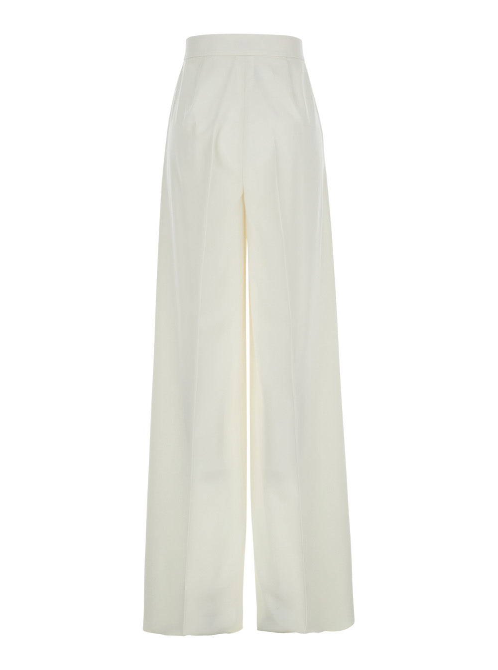 Max Mara Women 'Ninfa' White Wide Leg Pants In Virgin Wool Woman MAX MARA