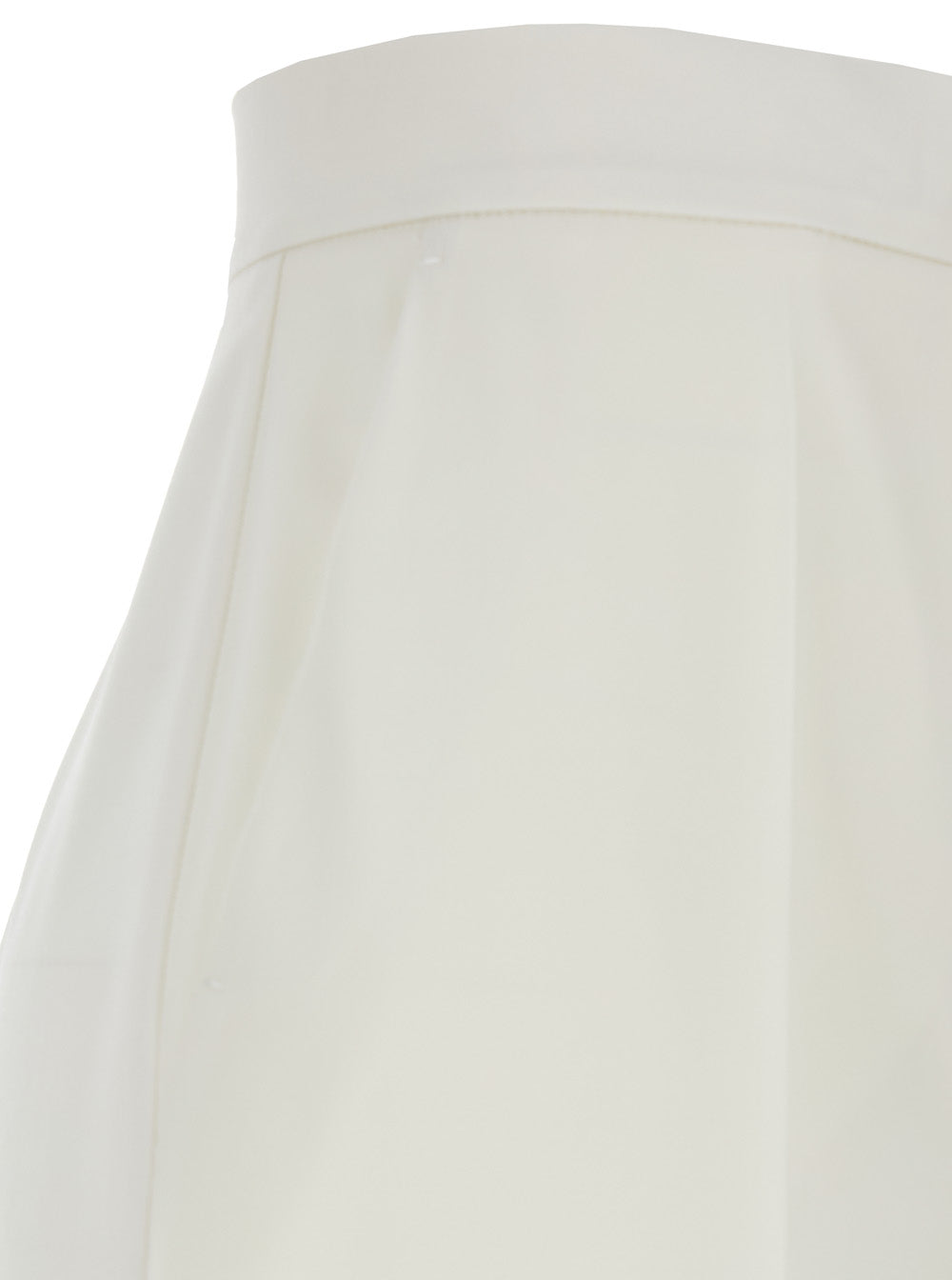 Max Mara Women 'Ninfa' White Wide Leg Pants In Virgin Wool Woman MAX MARA
