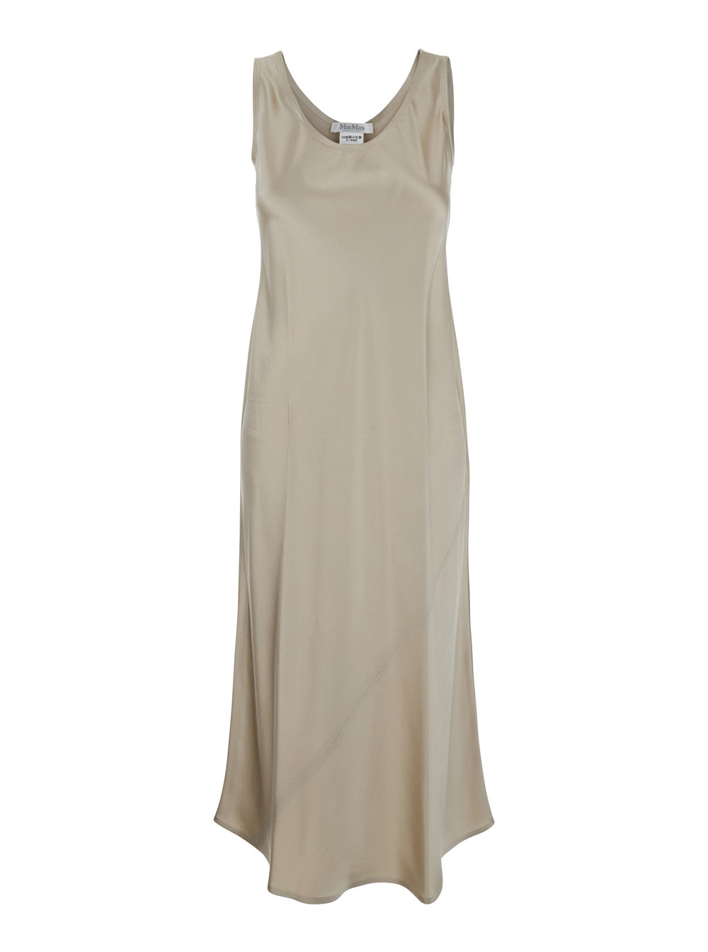 Max Mara Women 'Banji' Beige Dress With Asymmetrical Bottom In Silk Woman MAX MARA