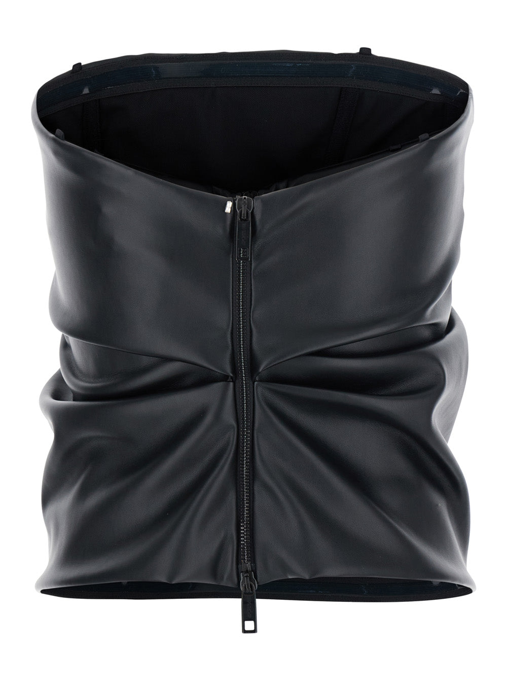 Sportmax Women 'Lindsey' Black Bandeau Top With V-Neck On The Back In Tech Fabric Woman SPORTMAX