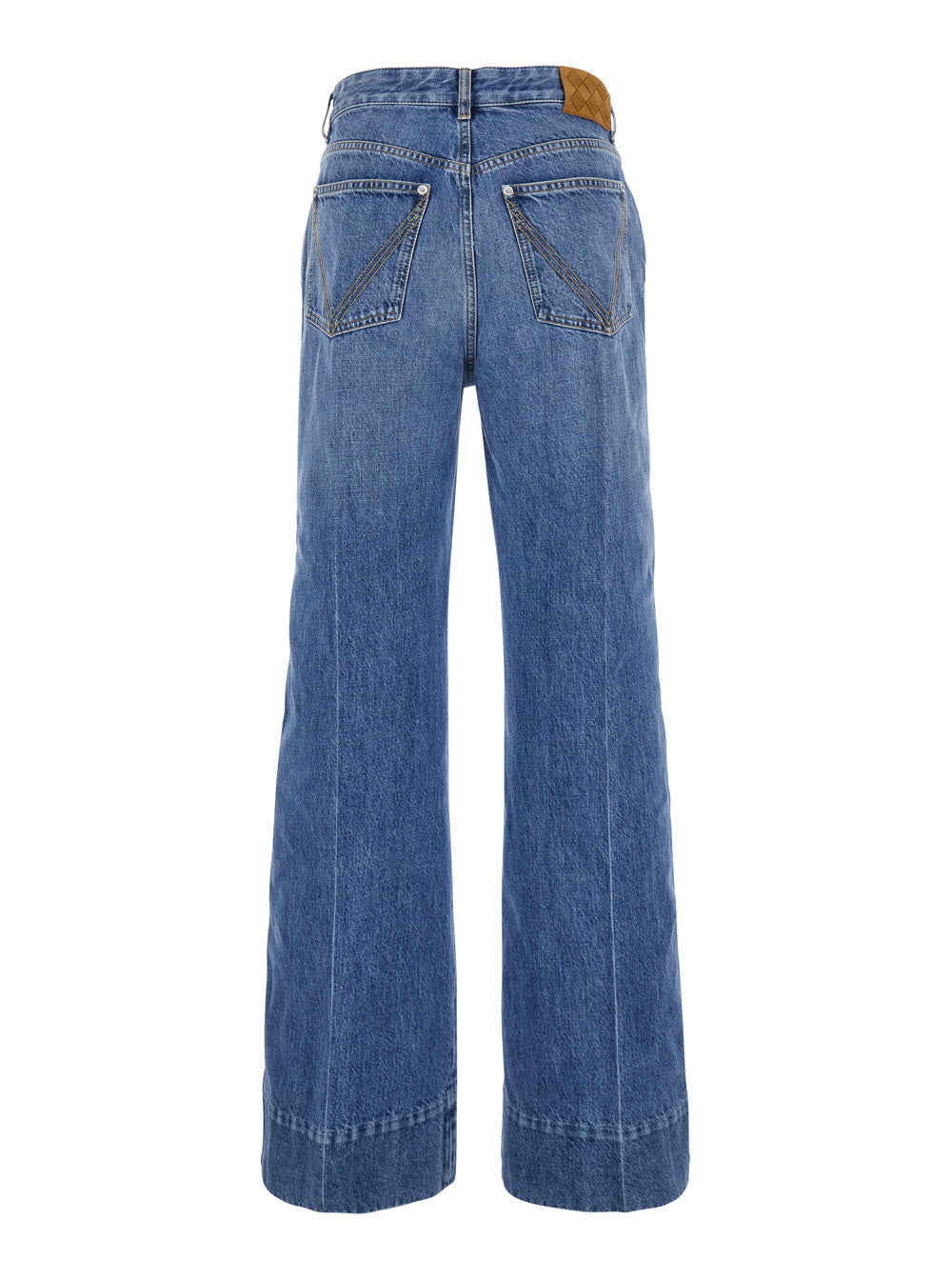 Bottega Veneta Women 'Vintage Indigo' Blue Jeans With Turn-Up Hem In Cotton Blend Woman BOTTEGA VENETA