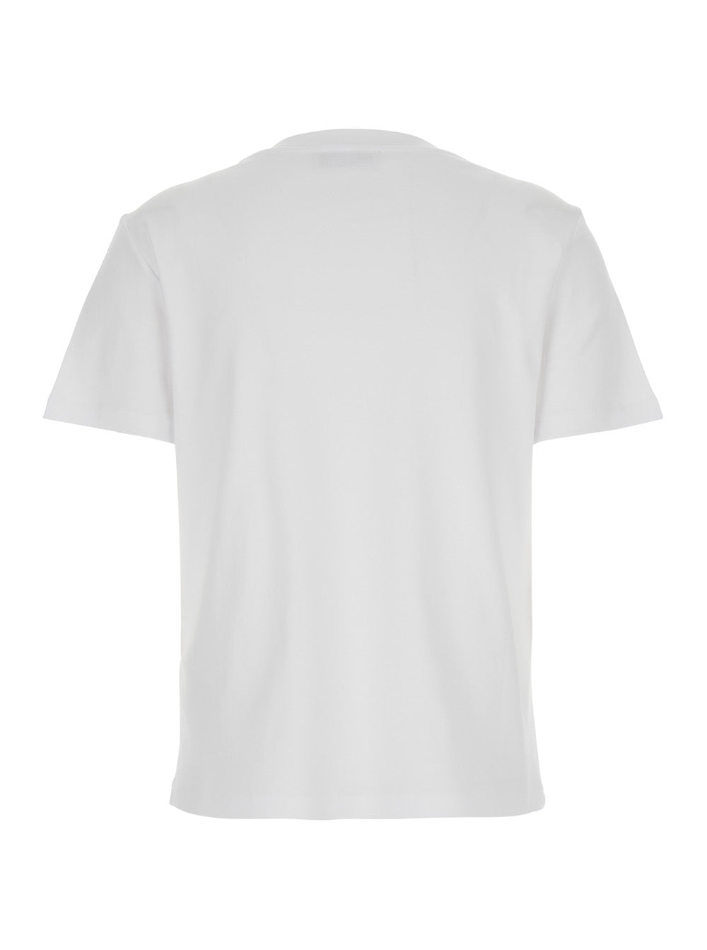 'S Maxmara Women Quieto' White Crewneck T-Shirt With Logo Print On The Front In Cotton Woman S MAX MARA