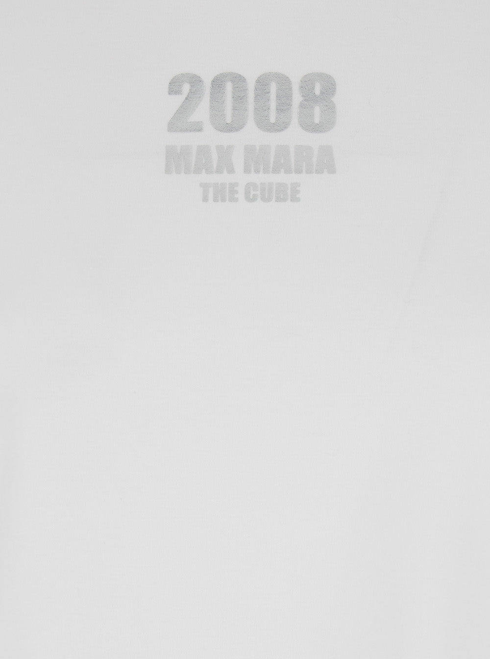 'S Maxmara Women Quieto' White Crewneck T-Shirt With Logo Print On The Front In Cotton Woman S MAX MARA