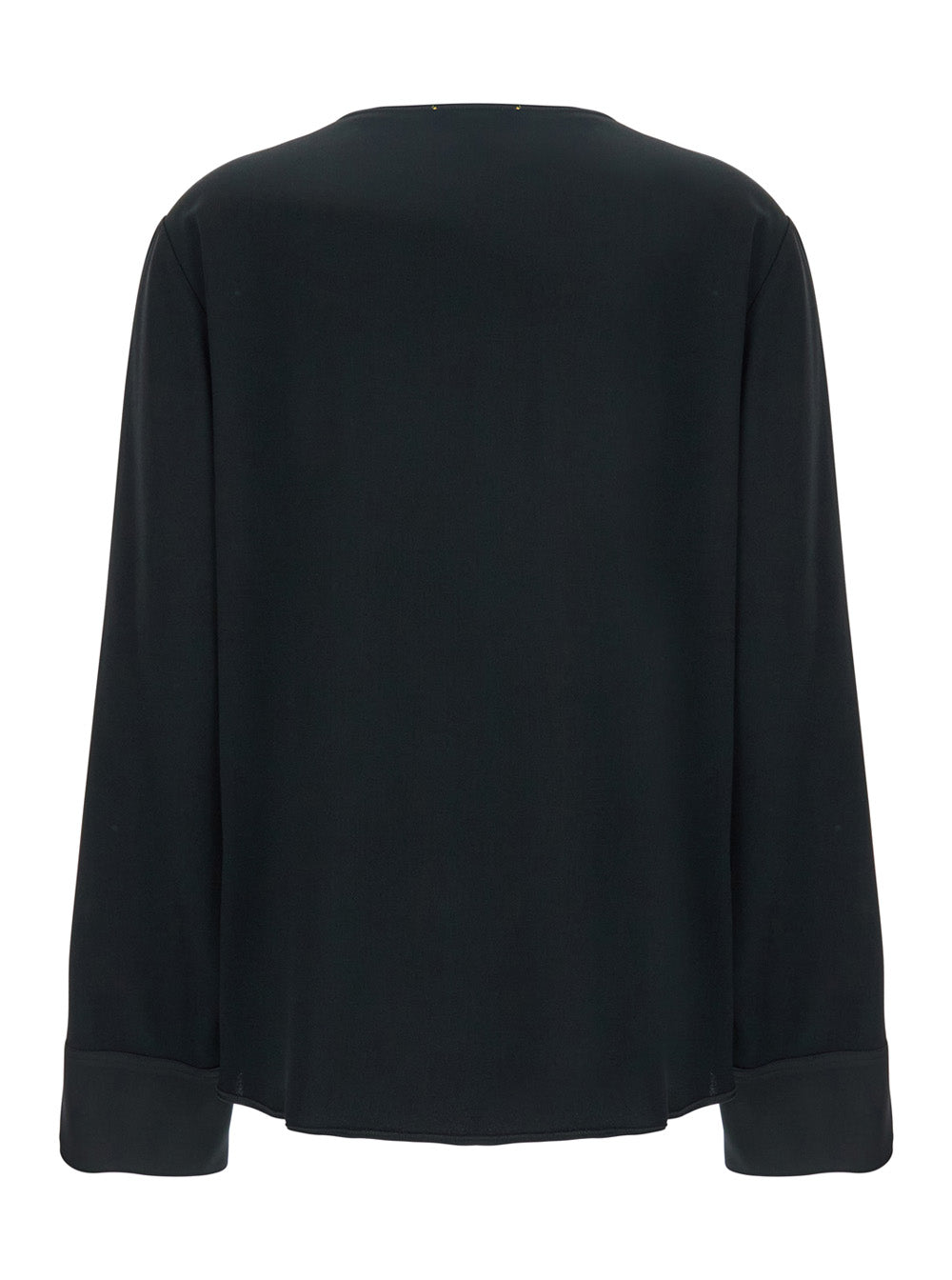 Forte_Forte Women Black V-Neck Sweater In Acetate Blend Woman FORTE FORTE