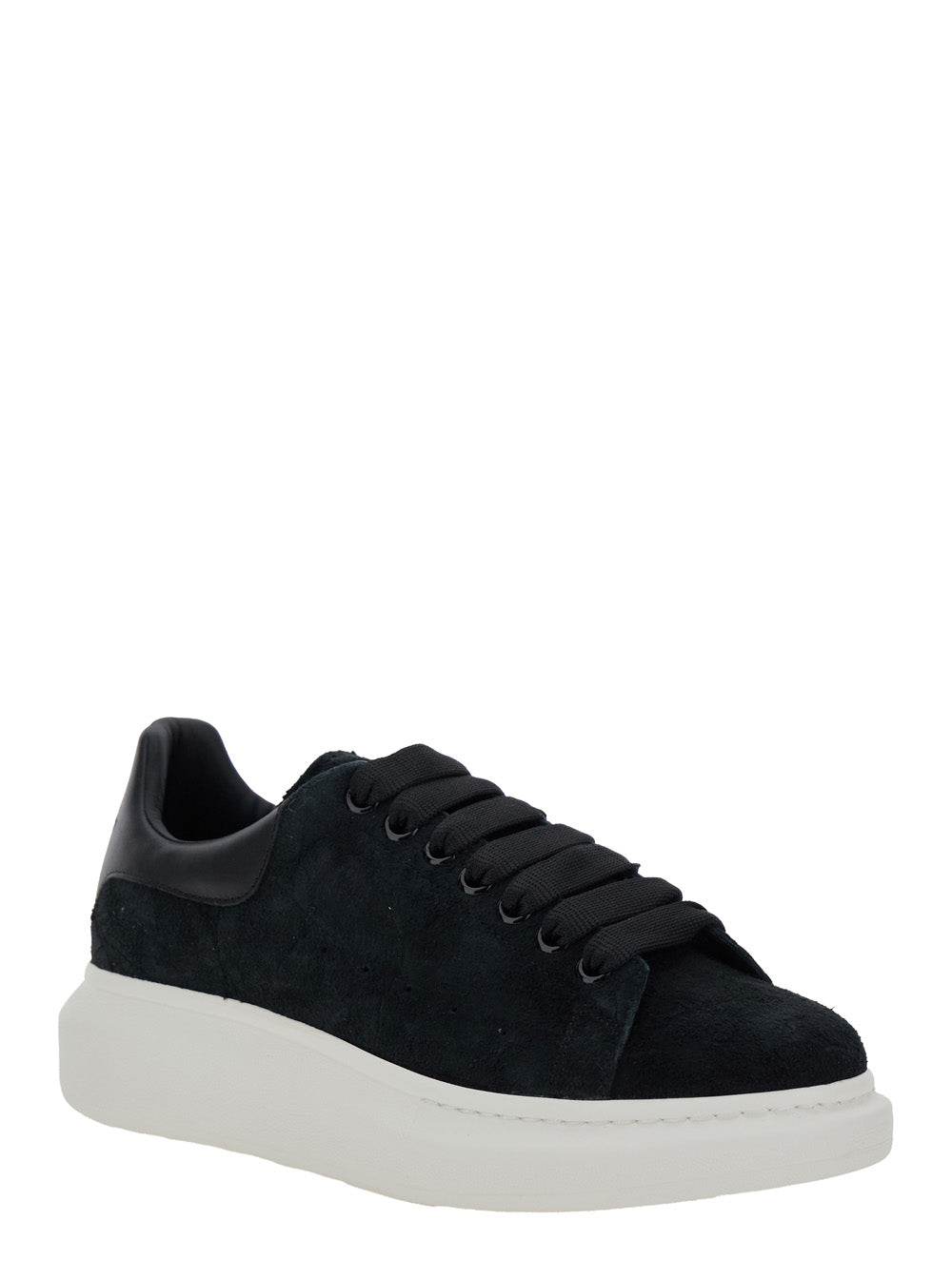 Alexander Mcqueen Men Black Low-Top Sneakers With Chunky Sole In Suede Man ALEXANDER MCQUEEN