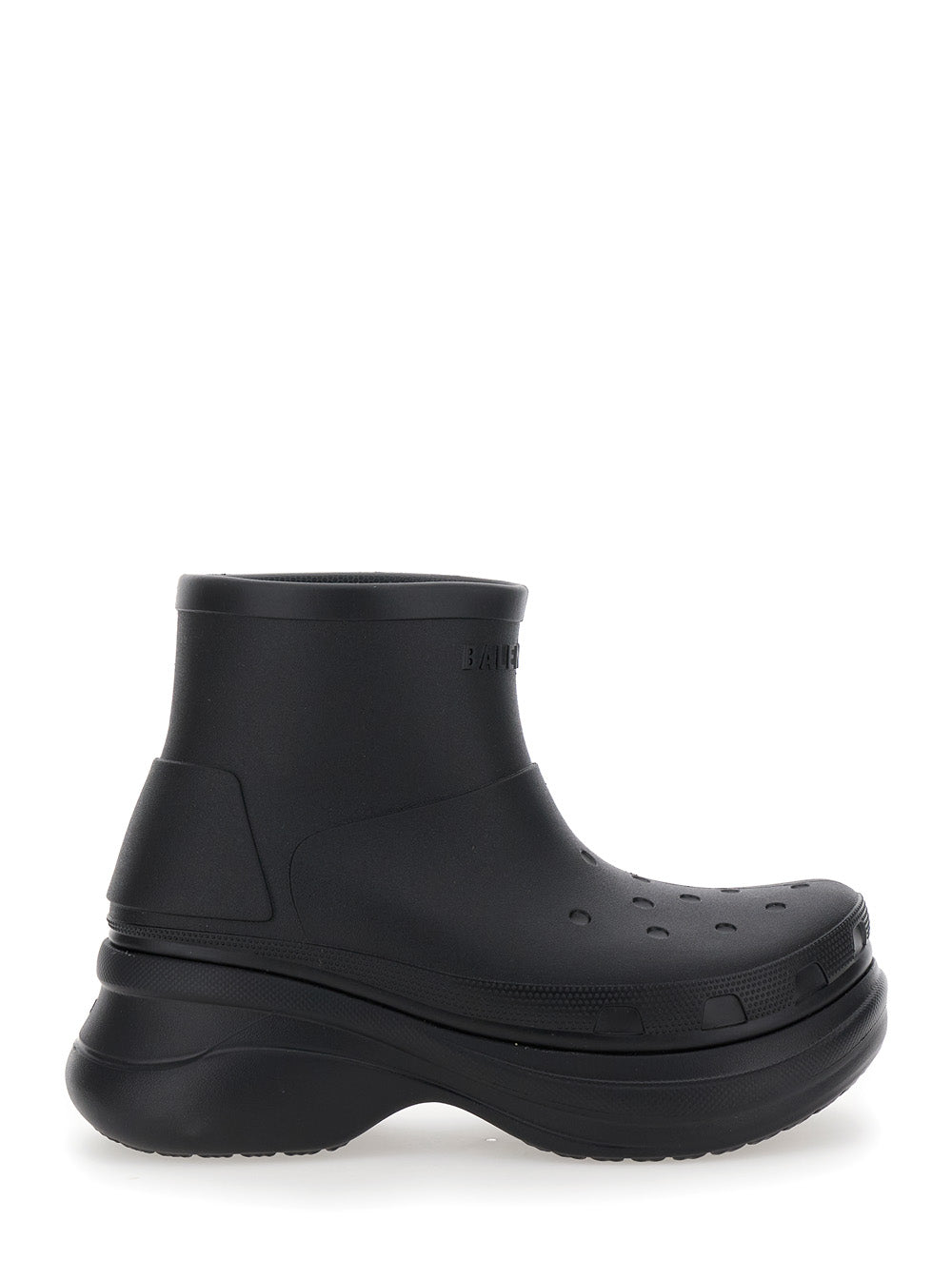 Balenciaga Men 'Crocs' Black Ankle Boots With Embossed Logo On The Front In Tech Fabric Man BALENCIAGA