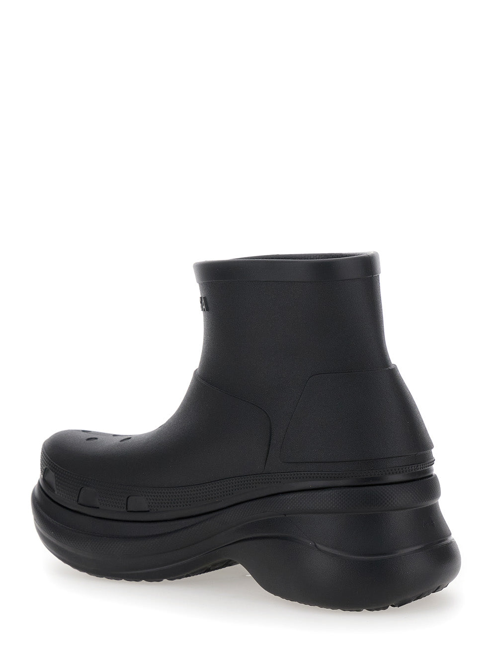 Balenciaga Men 'Crocs' Black Ankle Boots With Embossed Logo On The Front In Tech Fabric Man BALENCIAGA
