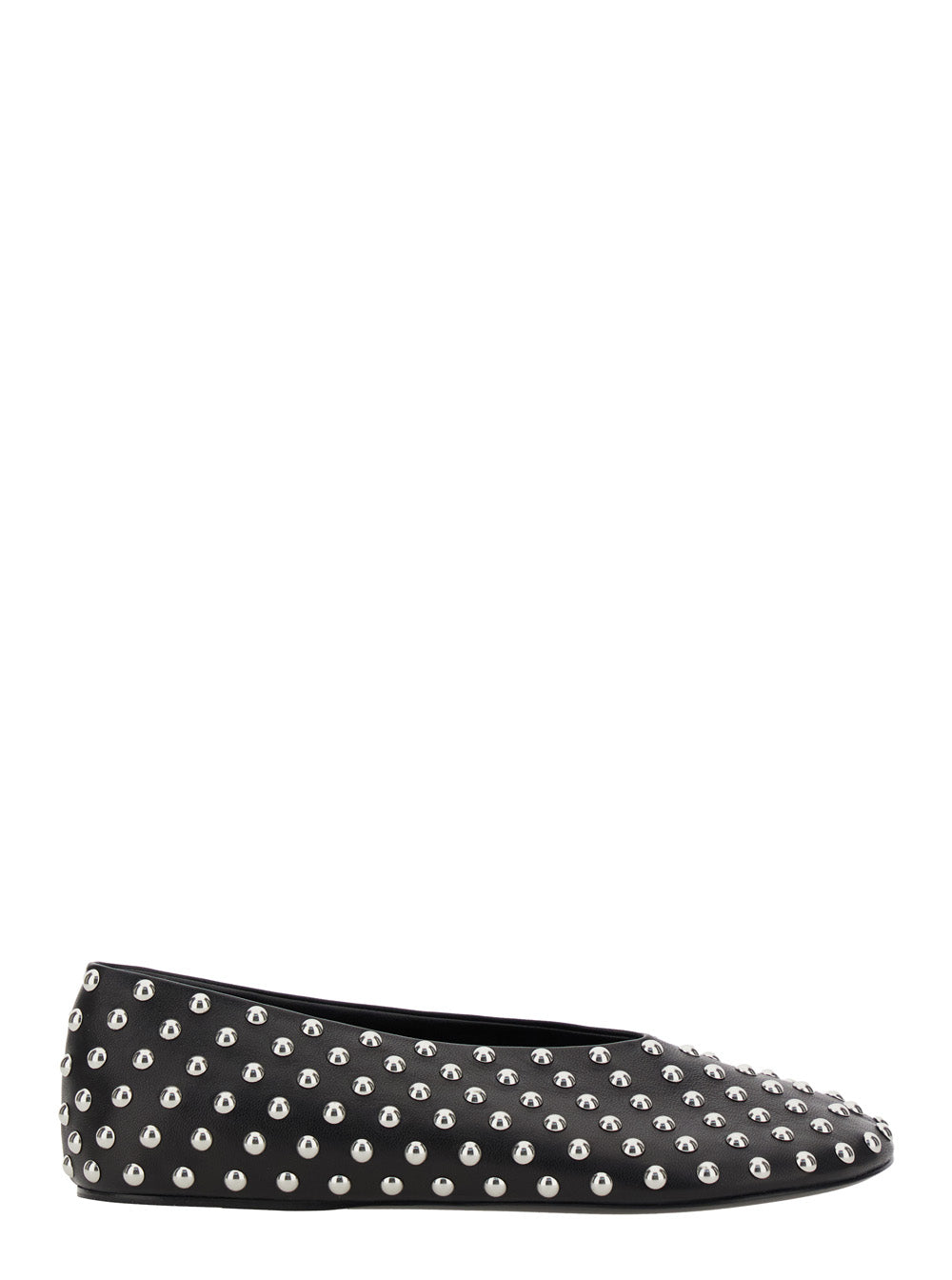 Jil Sander Women Black Ballet Flats With All-Over Stud In Leather Woman JIL SANDER