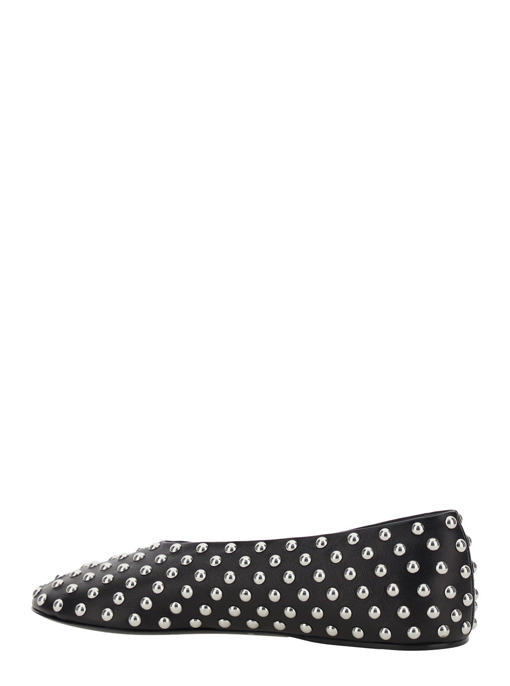 Jil Sander Women Black Ballet Flats With All-Over Stud In Leather Woman JIL SANDER