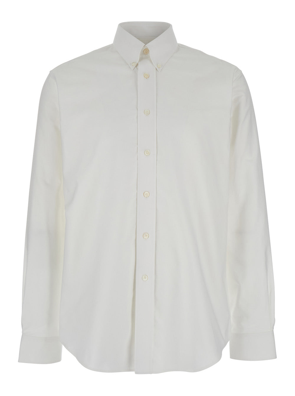 Givenchy Men White Shirt With Logo Embroidered On The Front In Cotton Man GIVENCHY