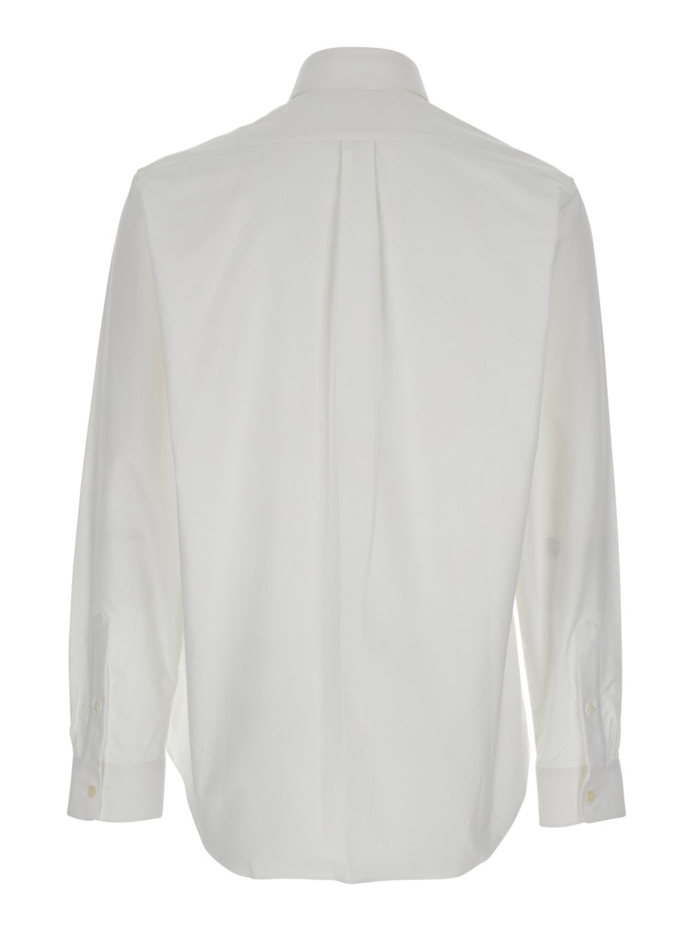 Givenchy Men White Shirt With Logo Embroidered On The Front In Cotton Man GIVENCHY