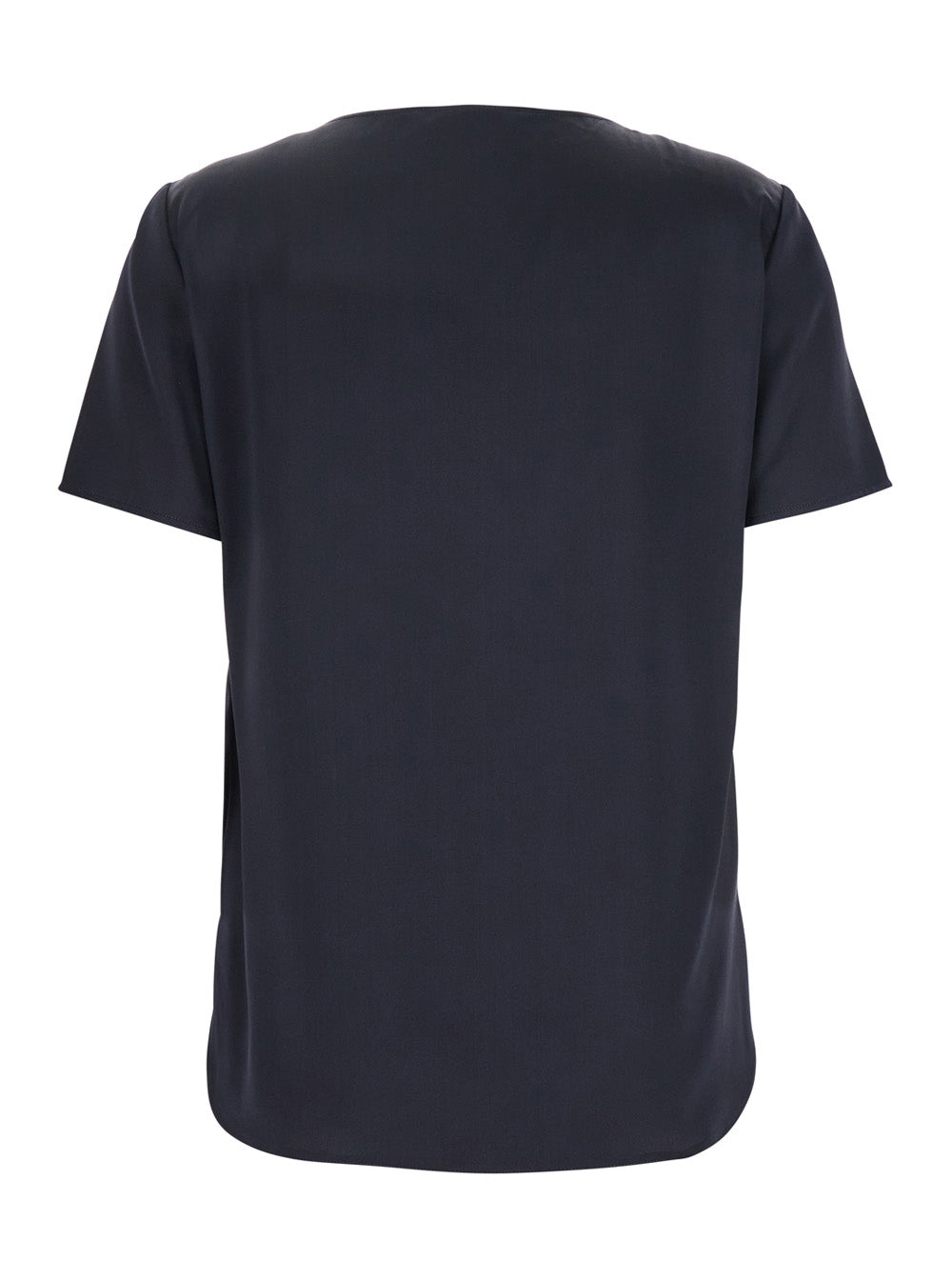 Max Mara Women 'Dida' Blue Crewneck T-Shirt In Silk Woman MAX MARA