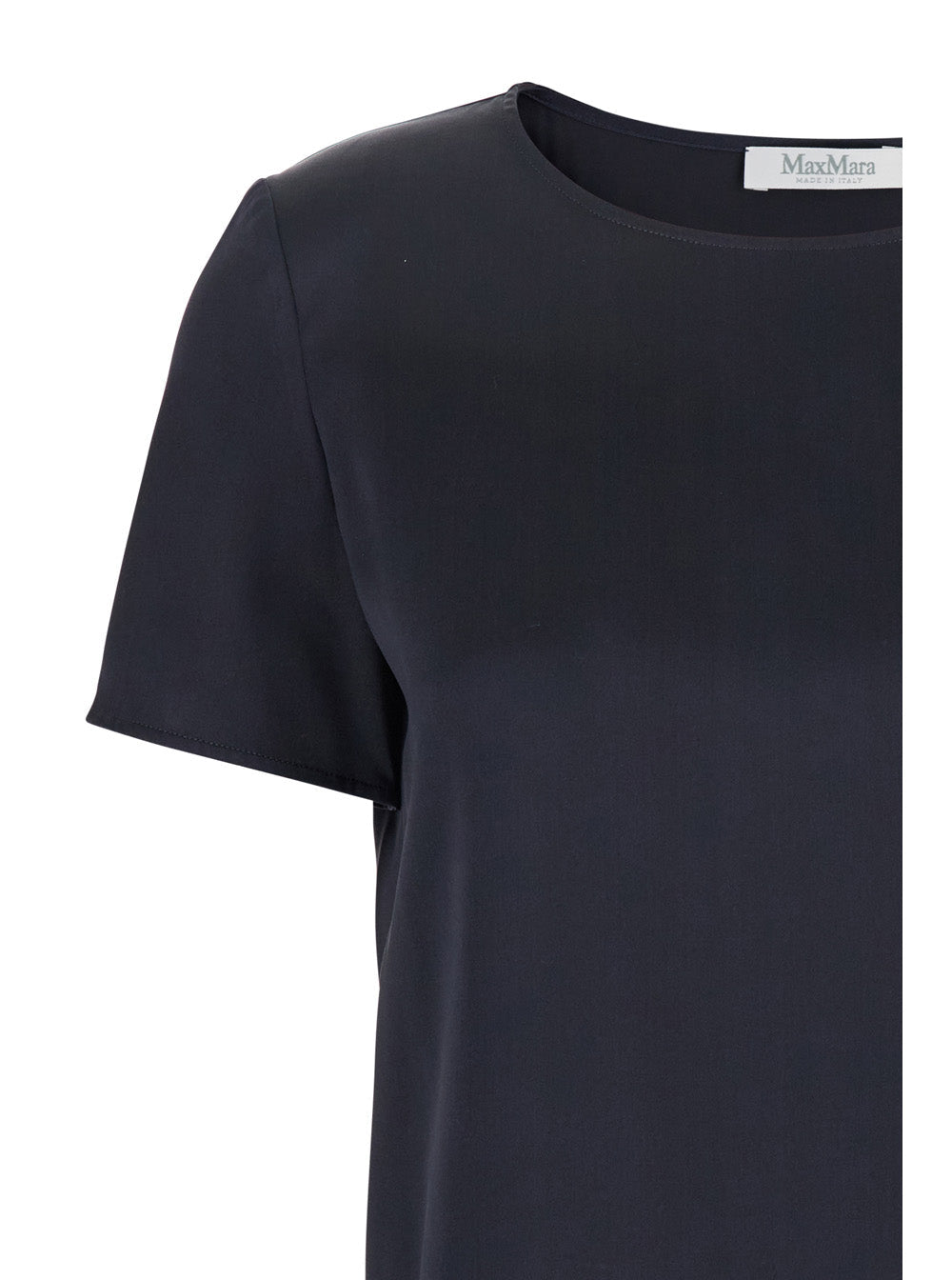Max Mara Women 'Dida' Blue Crewneck T-Shirt In Silk Woman MAX MARA