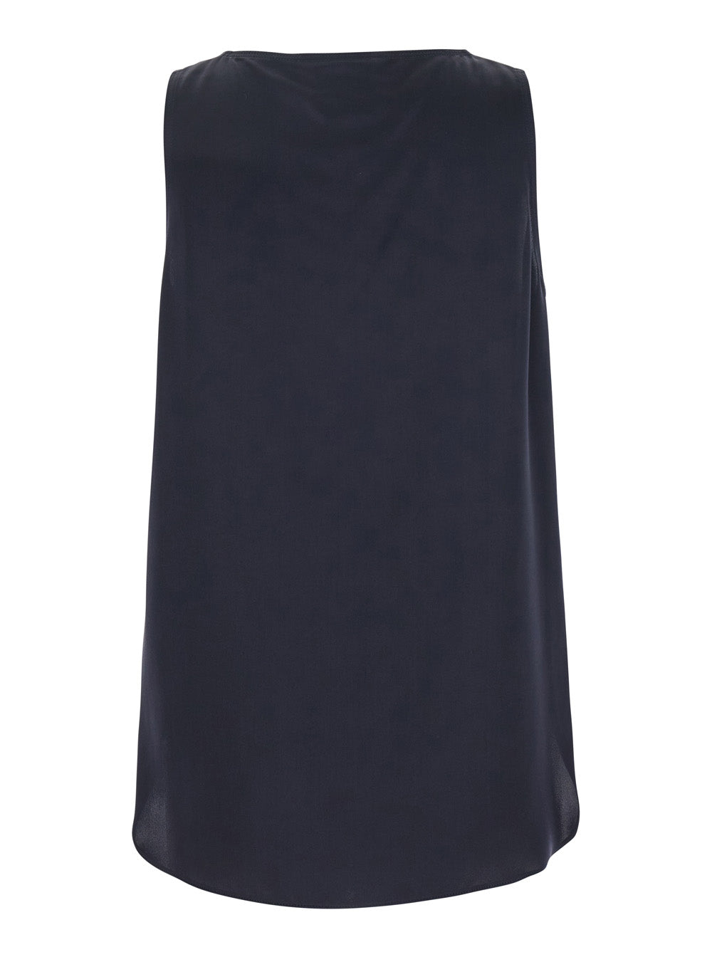 Max Mara Women 'Filly' Blue Sleeveless Top With Round Neck In Silk Woman MAX MARA