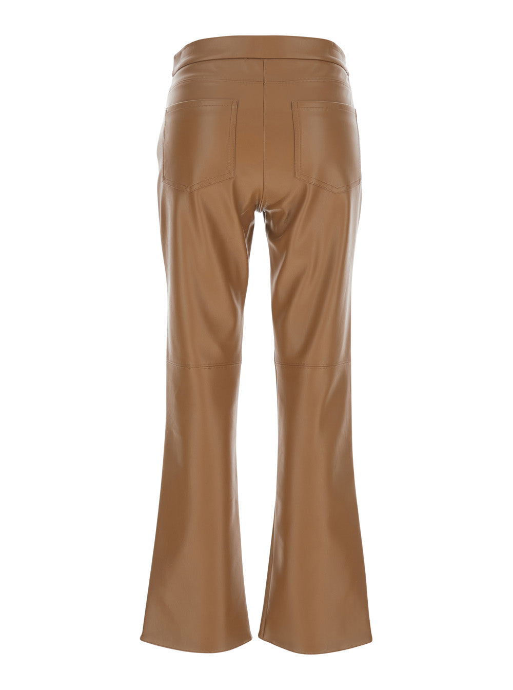 'S Maxmara Women 'Sublime' Brown Flared Pants In Ecoleather Woman S MAX MARA