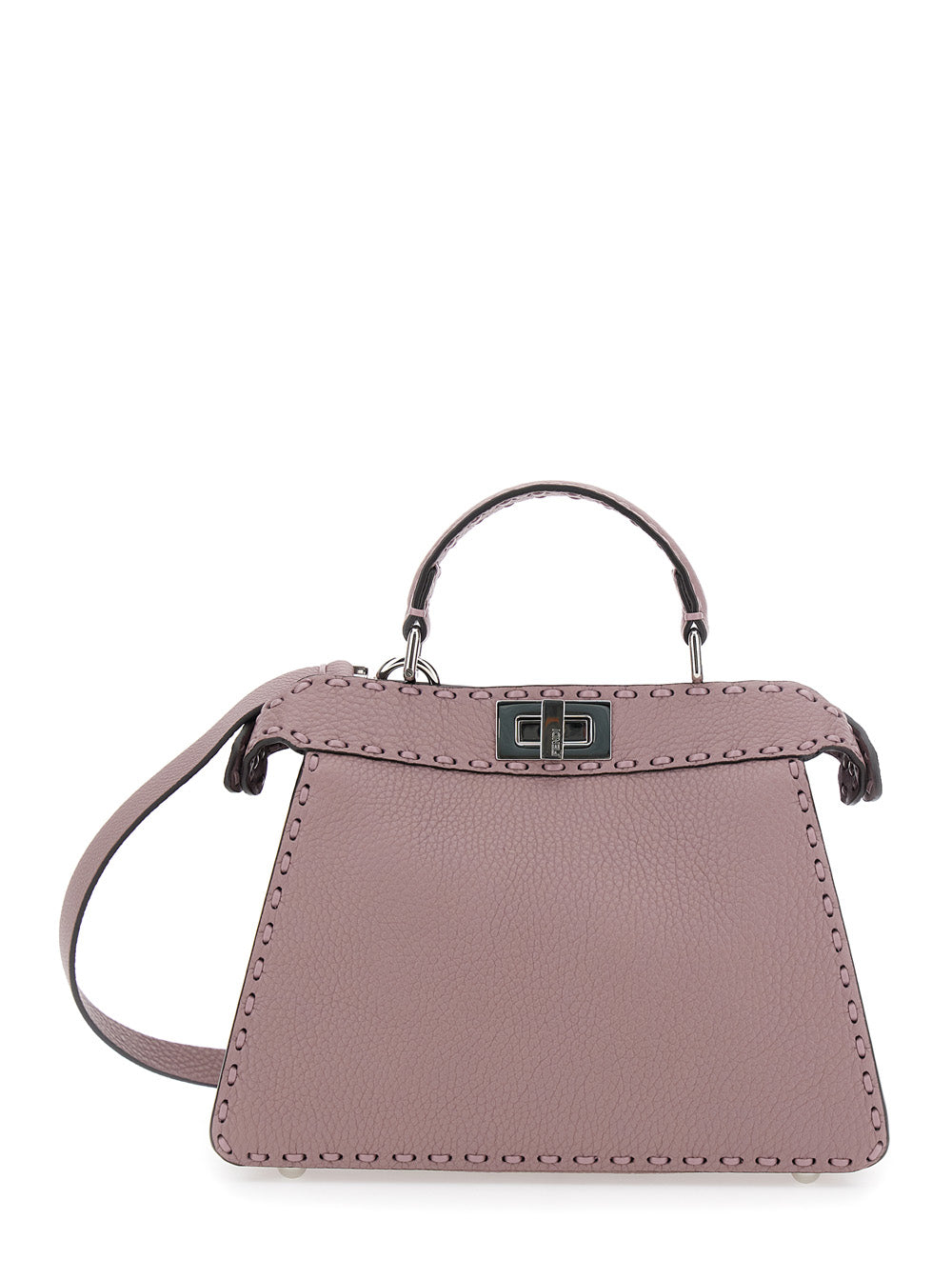 Fendi Women 'Peekaboo Iseeu Small' Pink Handbag With Shoulder Strap In Leather Woman FENDI