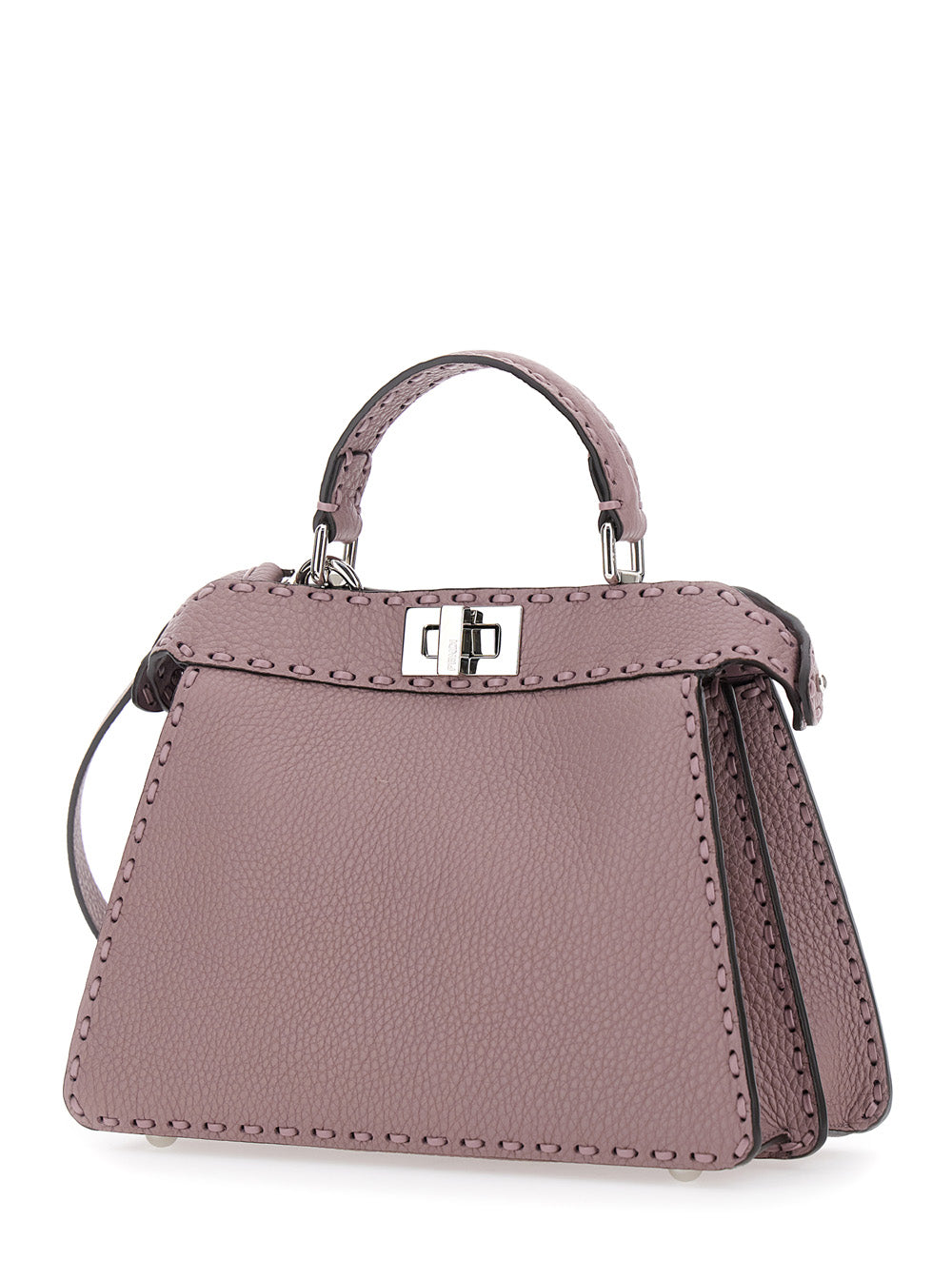 Fendi Women 'Peekaboo Iseeu Small' Pink Handbag With Shoulder Strap In Leather Woman FENDI