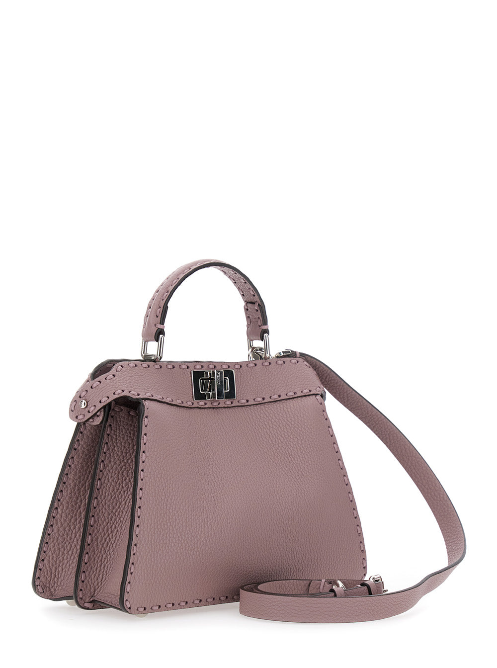 Fendi Women 'Peekaboo Iseeu Small' Pink Handbag With Shoulder Strap In Leather Woman FENDI
