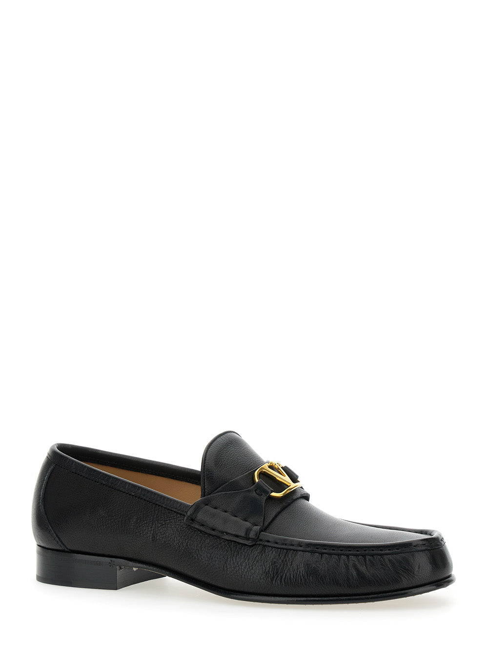 Valentino Garavani Men Black Loafers With Vlogo Signature Detail In Leather Man VALENTINO GARAVANI