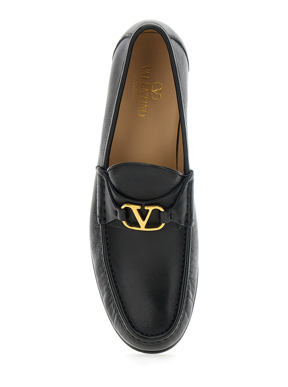 Valentino Garavani Men Black Loafers With Vlogo Signature Detail In Leather Man VALENTINO GARAVANI
