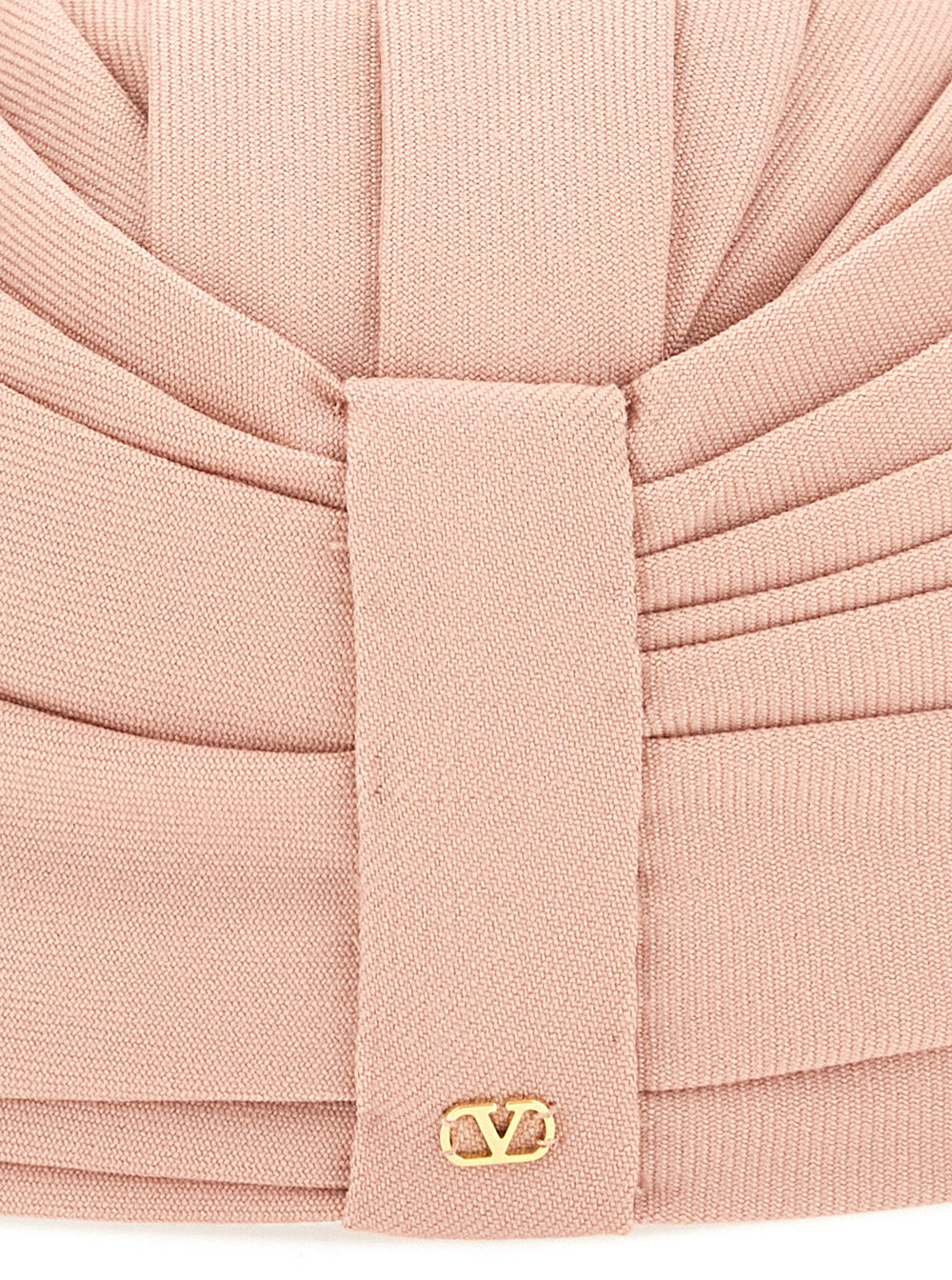 Valentino Garavani Women Pink Headdress Hat With Asymmetrical Design In Pink Virgin Wool Woman VALENTINO GARAVANI