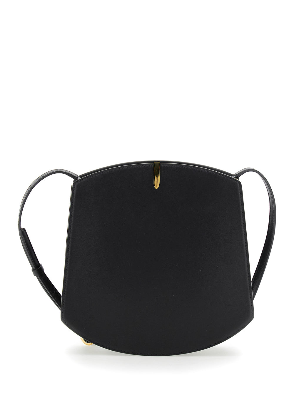 Savette Women 'Florence' Black Crossbody Bag With Magnetic Strap Closure In Leather Woman SANTONI