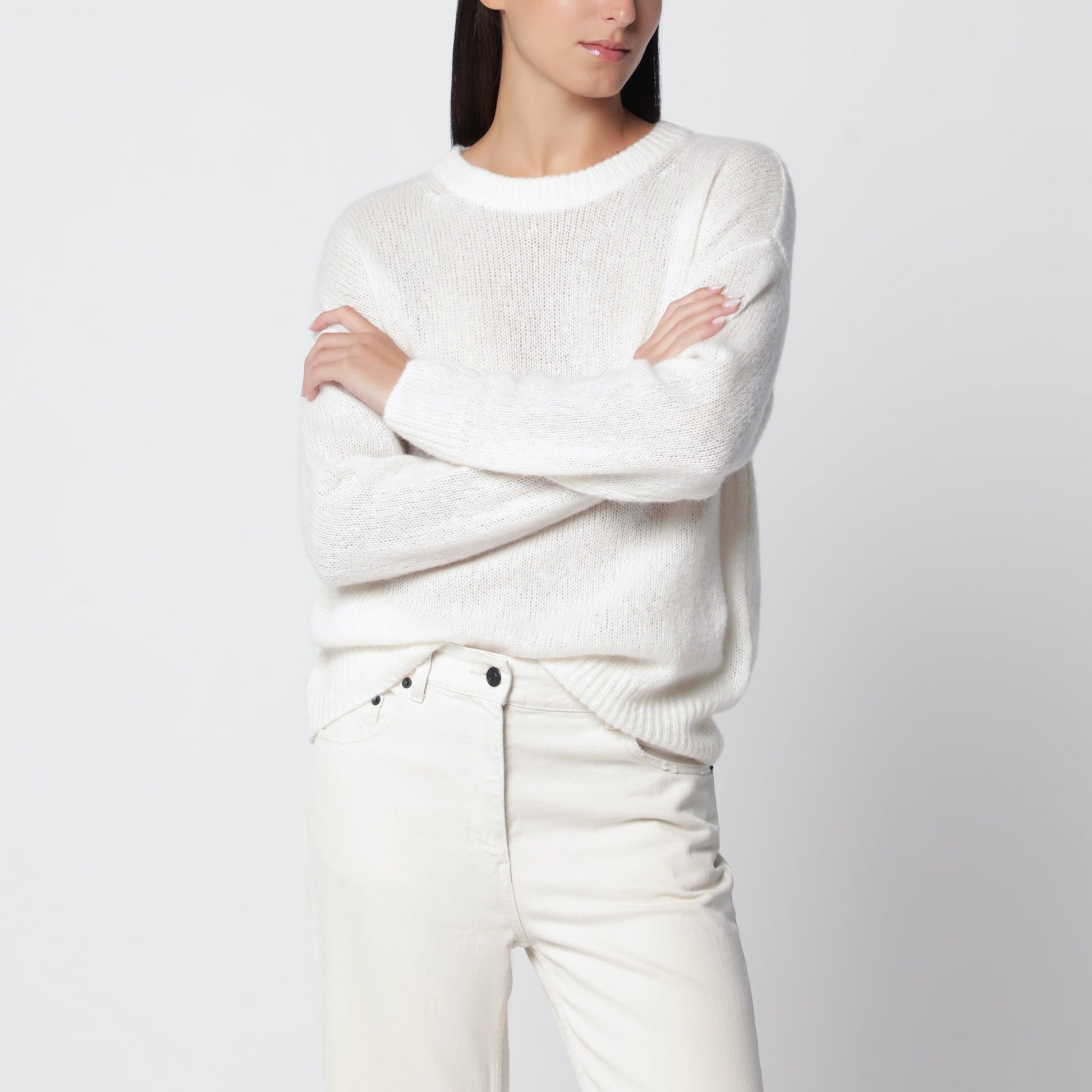 Lisa Yang Cream Lova Cashmere And Silk Sweater Women LISA YANG