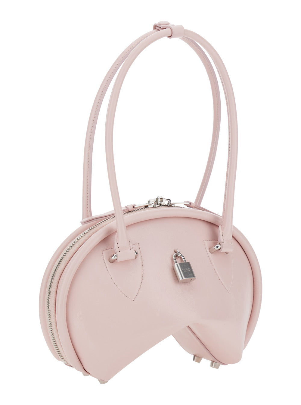 Acne Studios Women Pink Handbag With Two Top Handles And Logo Plaque On The Front In Leather Woman ACNE STUDIOS