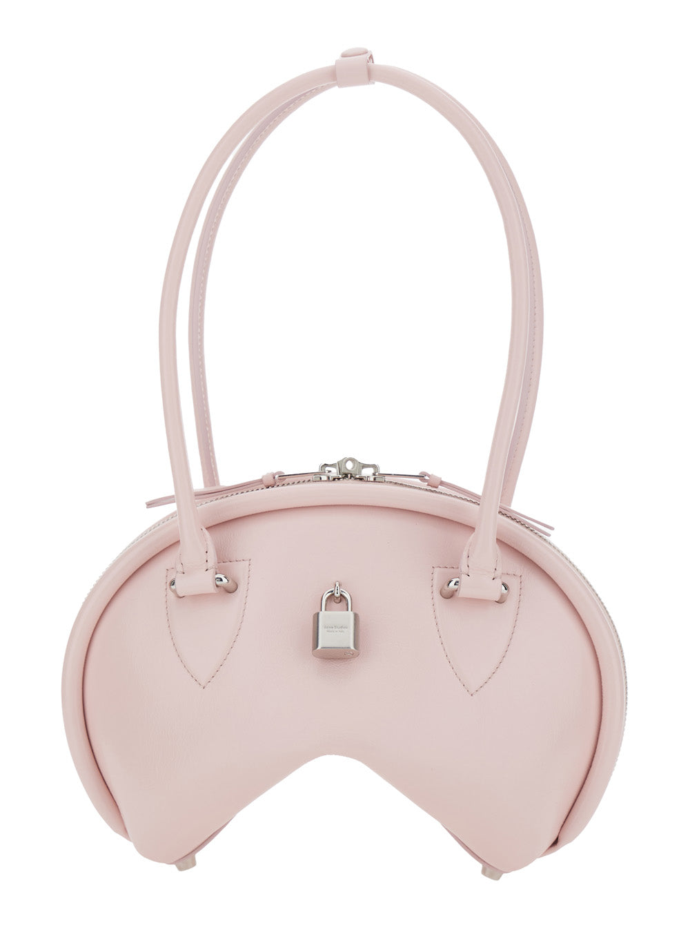 Acne Studios Women Pink Handbag With Two Top Handles And Logo Plaque On The Front In Leather Woman ACNE STUDIOS