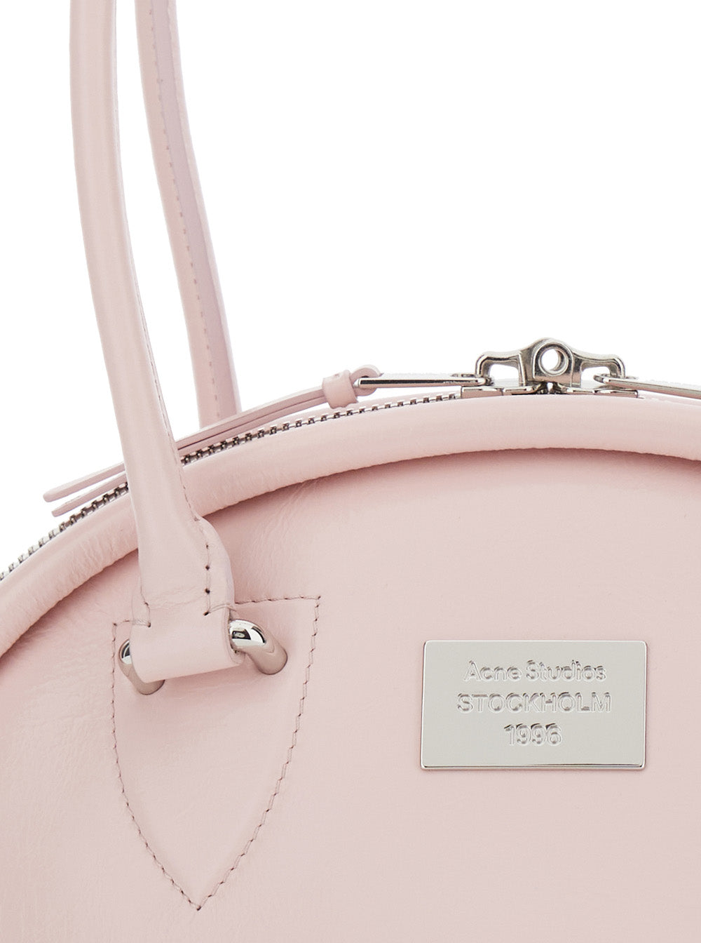 Acne Studios Women Pink Handbag With Two Top Handles And Logo Plaque On The Front In Leather Woman ACNE STUDIOS